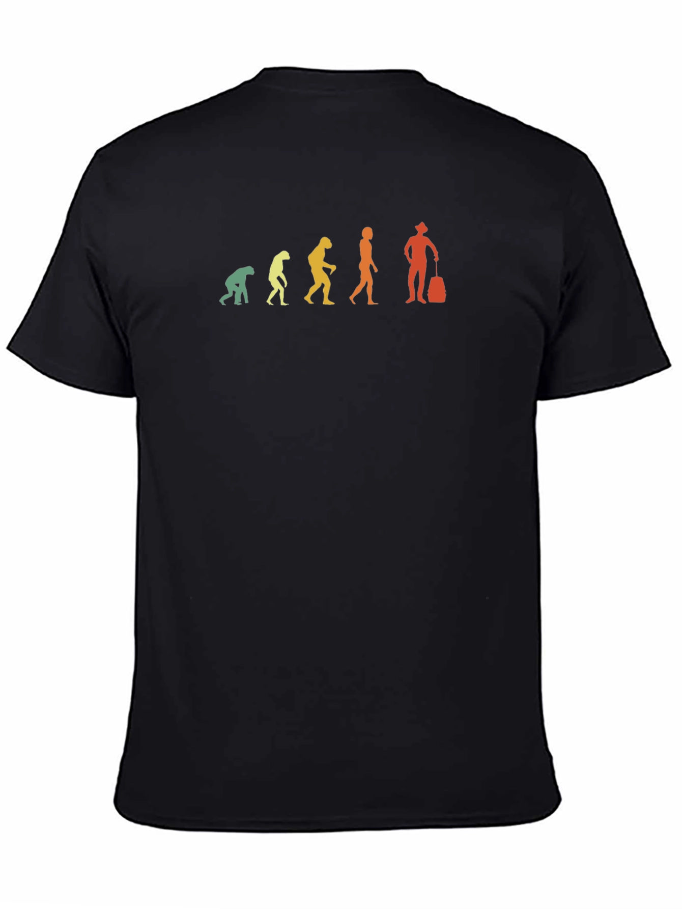 Black Evolution of Travel T-Shirt - Black Cotton Tee view 4