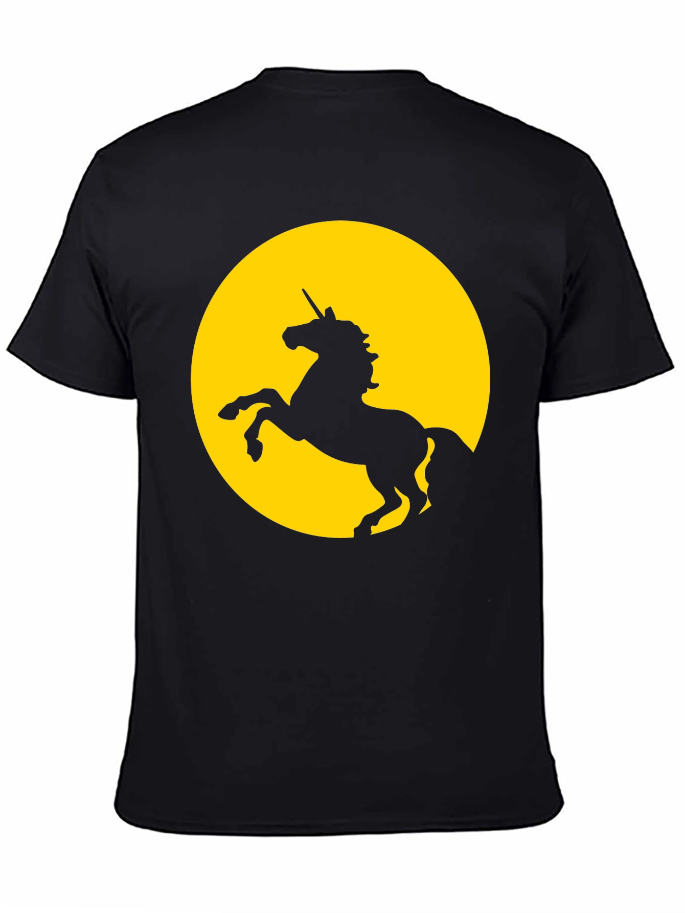 Black Unicorn Silhouette Graphic Tee - Black view 4