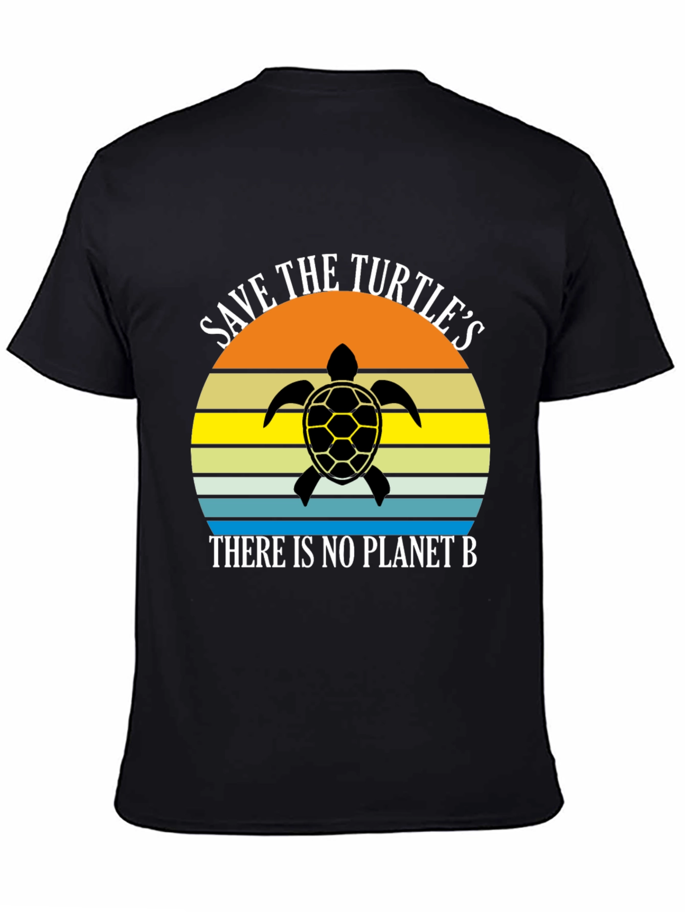 Black Save the Turtles T-Shirt - Planet B view 4