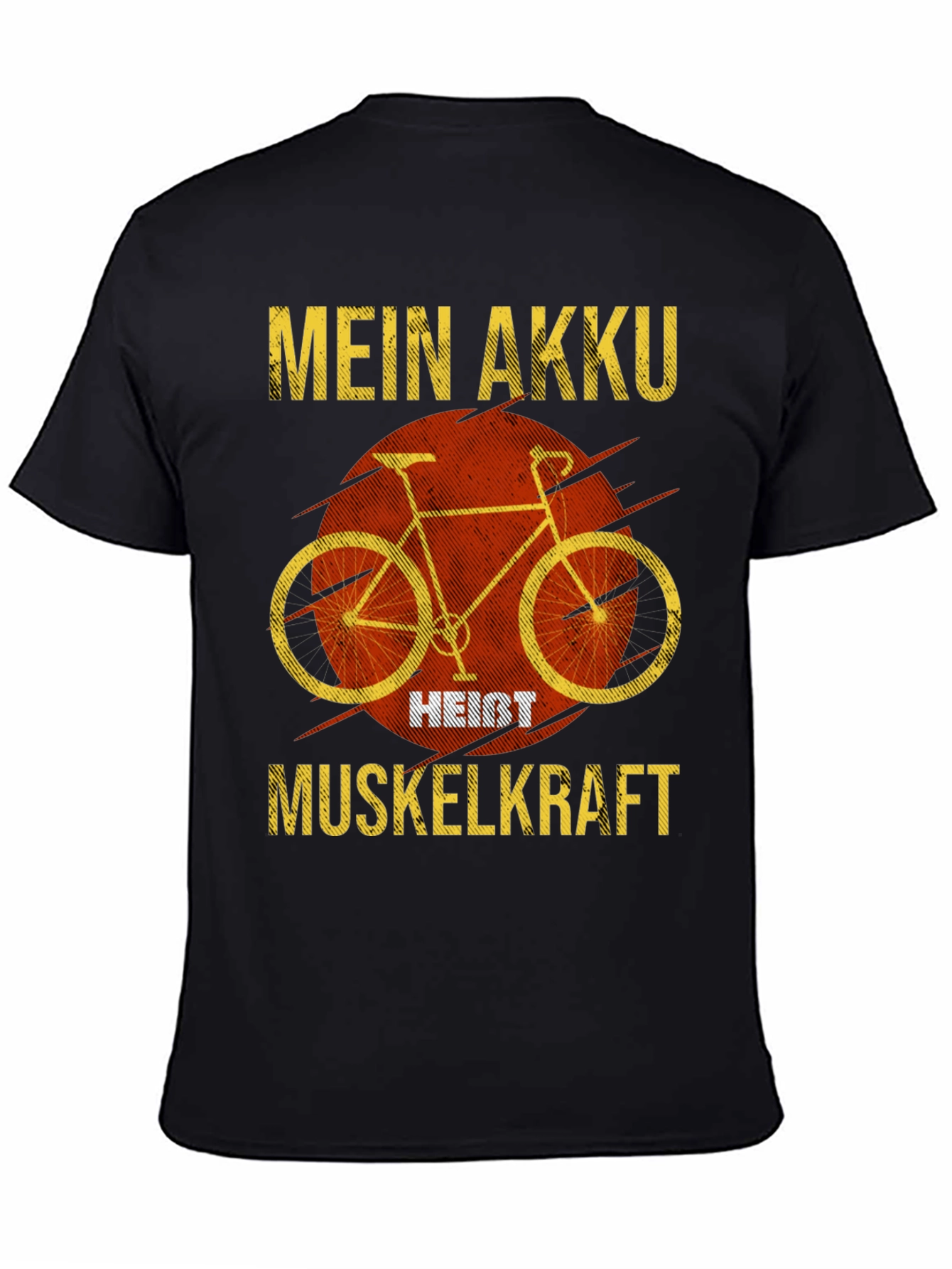 Black Mein Akku Heißt Muskelkraft T-Shirt view 4