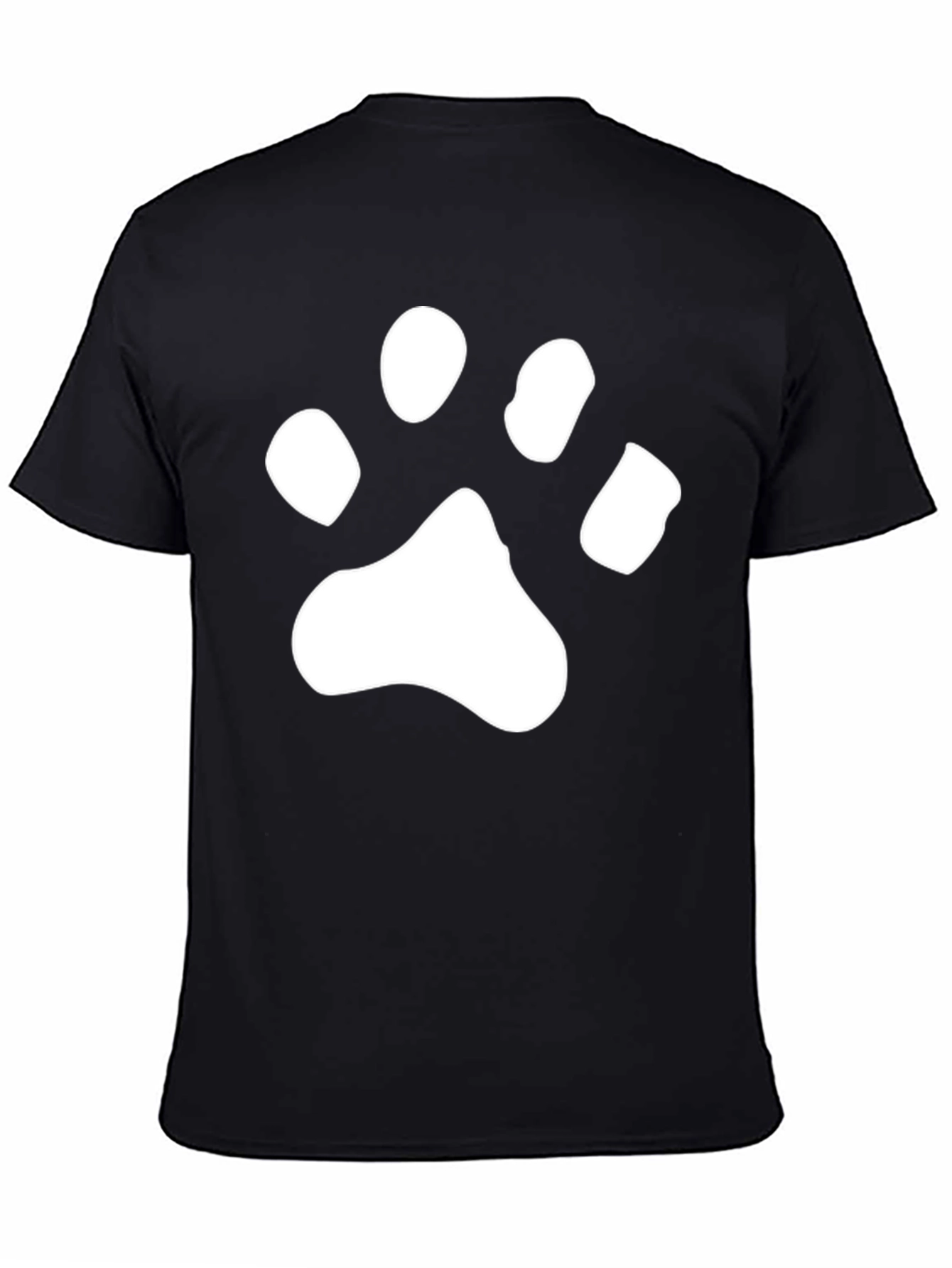 Black Paw Print Graphic Tee - Black view 4