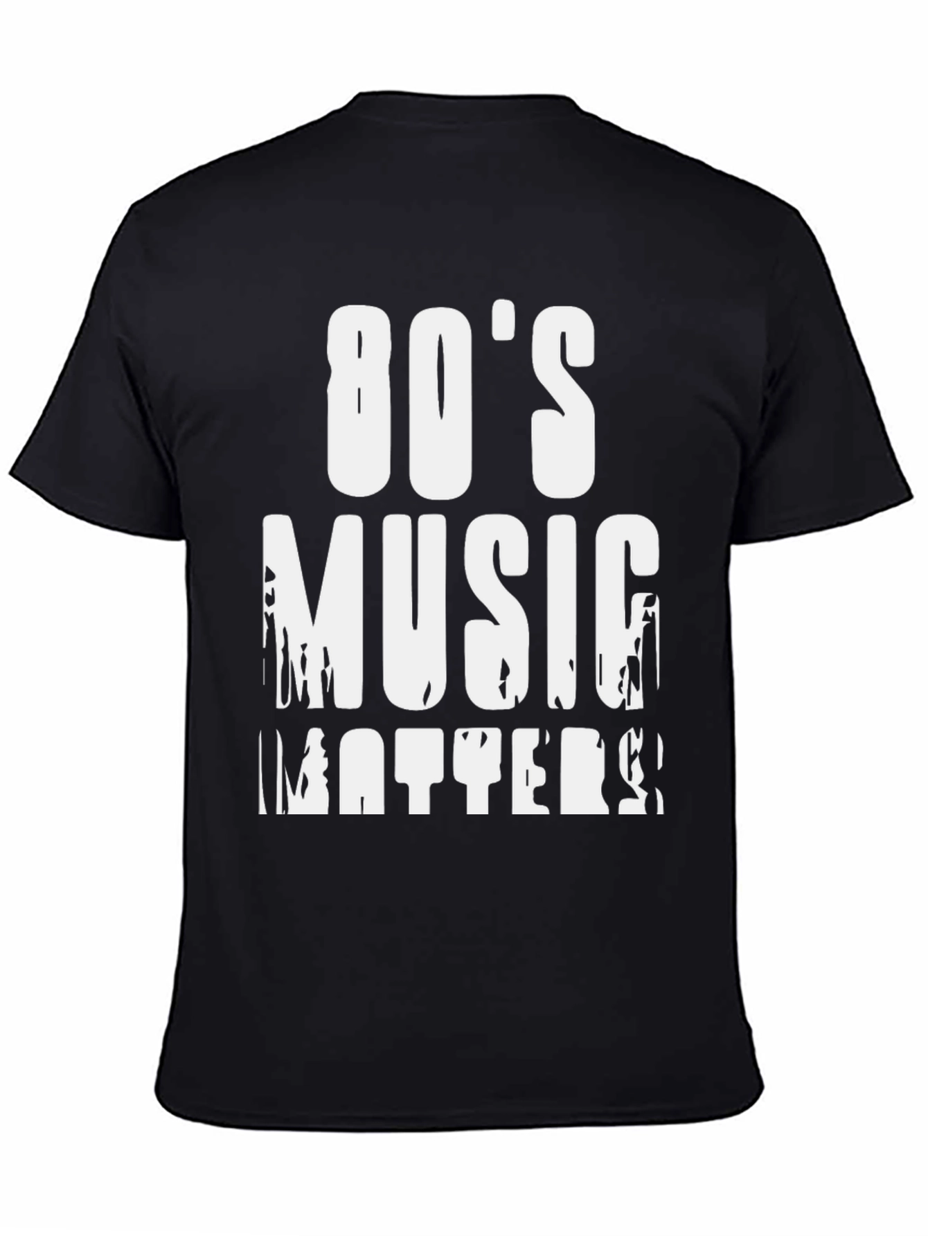 Black 80's Music Matters Graphic Tee - Black view 4