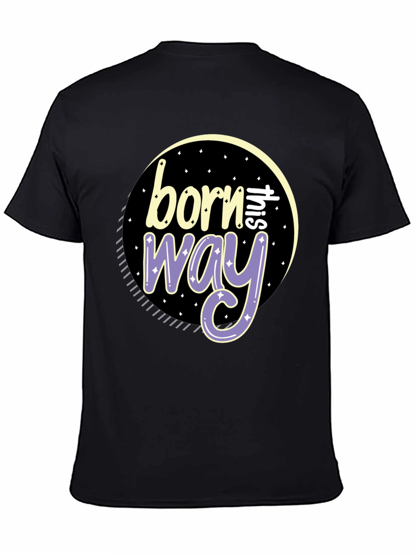 Black Born This Way Graphic Tee - Stylish Comfort view 4