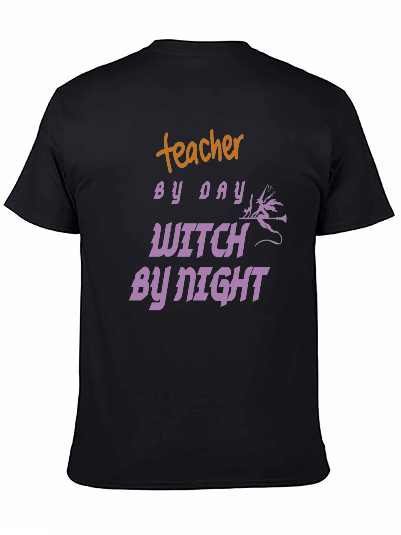 Black Teacher By Day Witch By Night Graphic Tee view 4