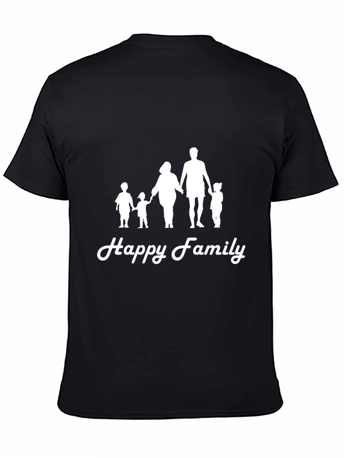 Black Happy Family Black Graphic Tee view 4