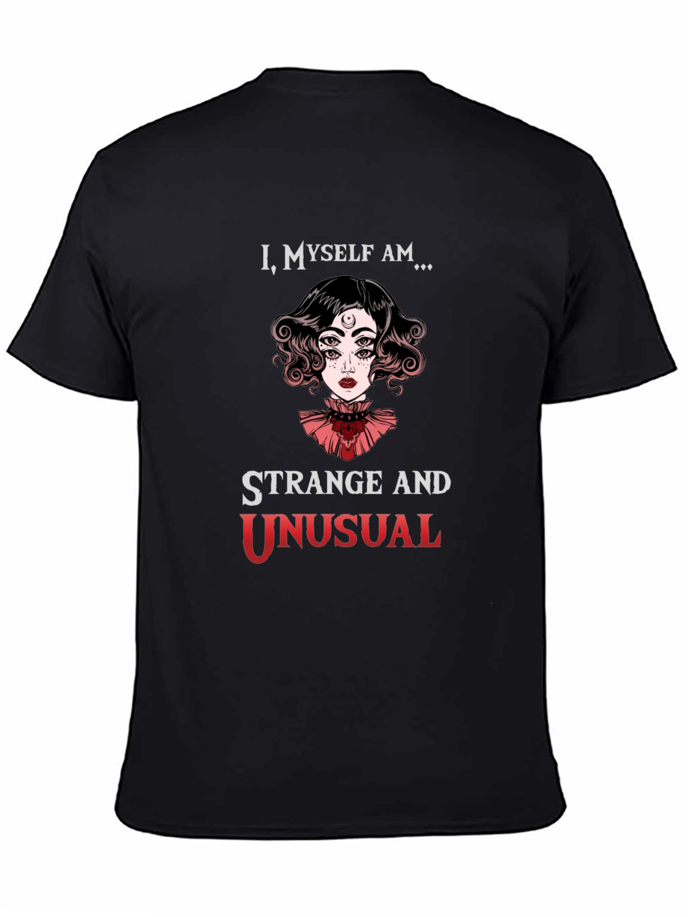 Black Strange & Unusual Graphic Tee view 4