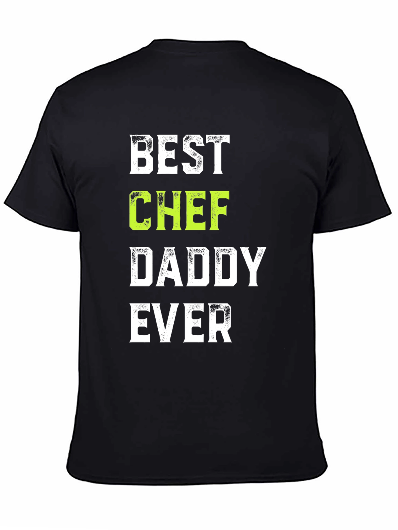 Black Best Chef Daddy Ever T-Shirt - Father's Day Cook Gift view 4