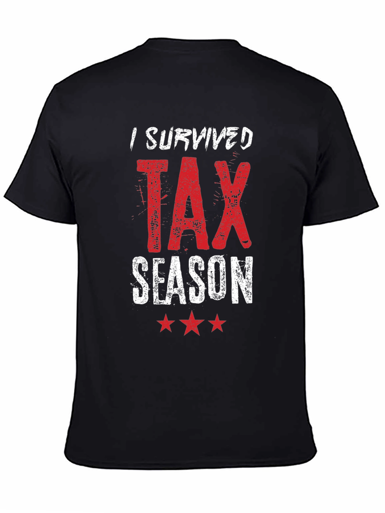 Black I Survived Tax Season T-Shirt - Black view 4