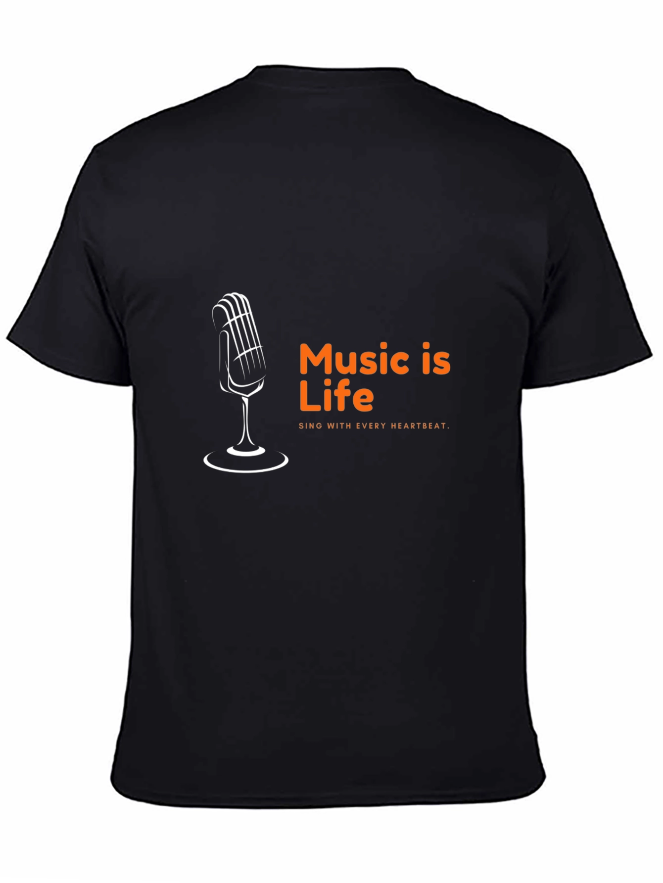 Black Music is Life T-Shirt - Sing with Every Heartbeat view 4