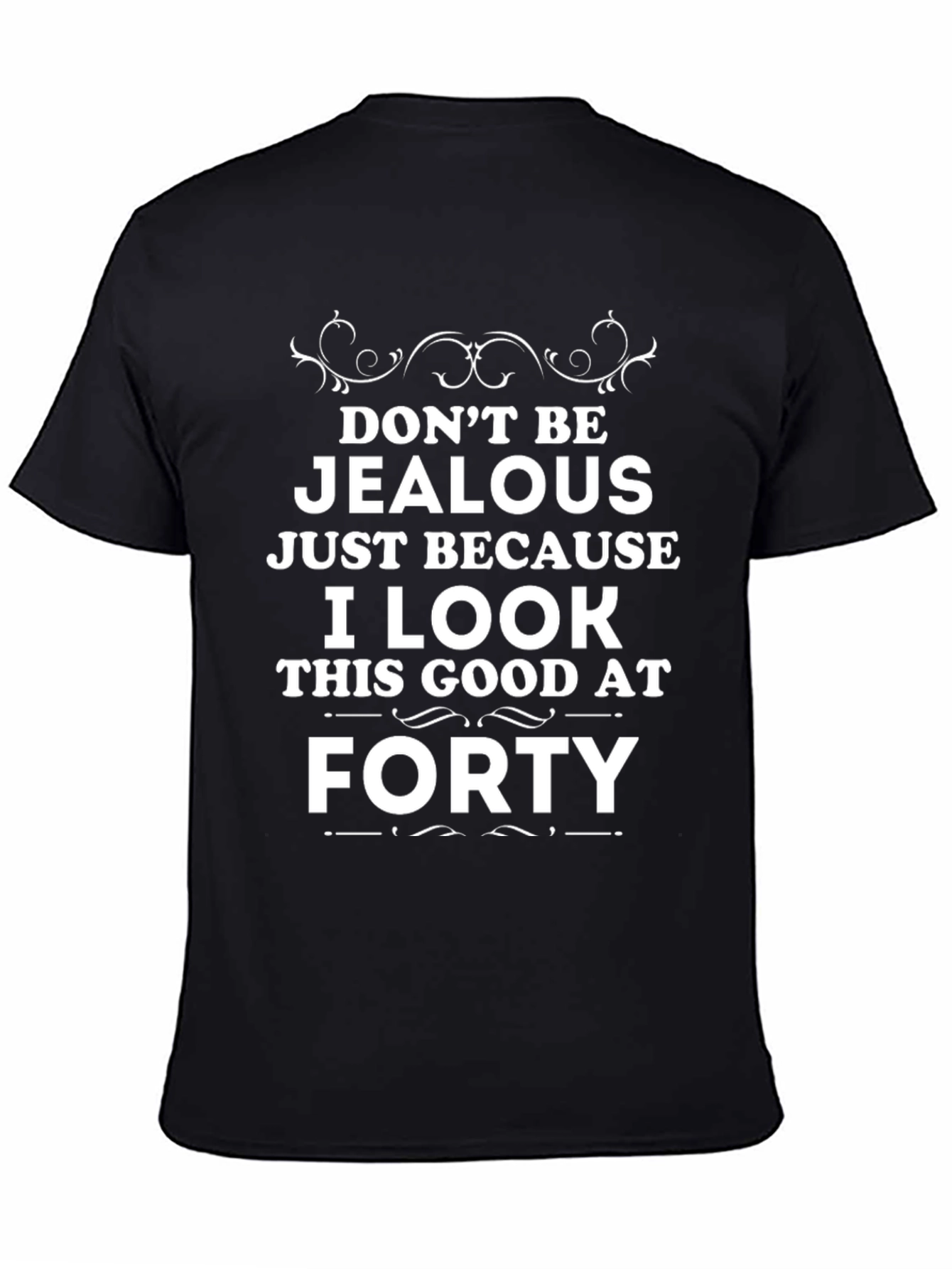 Black Funny 40th Birthday Black Graphic Tee for Men view 4
