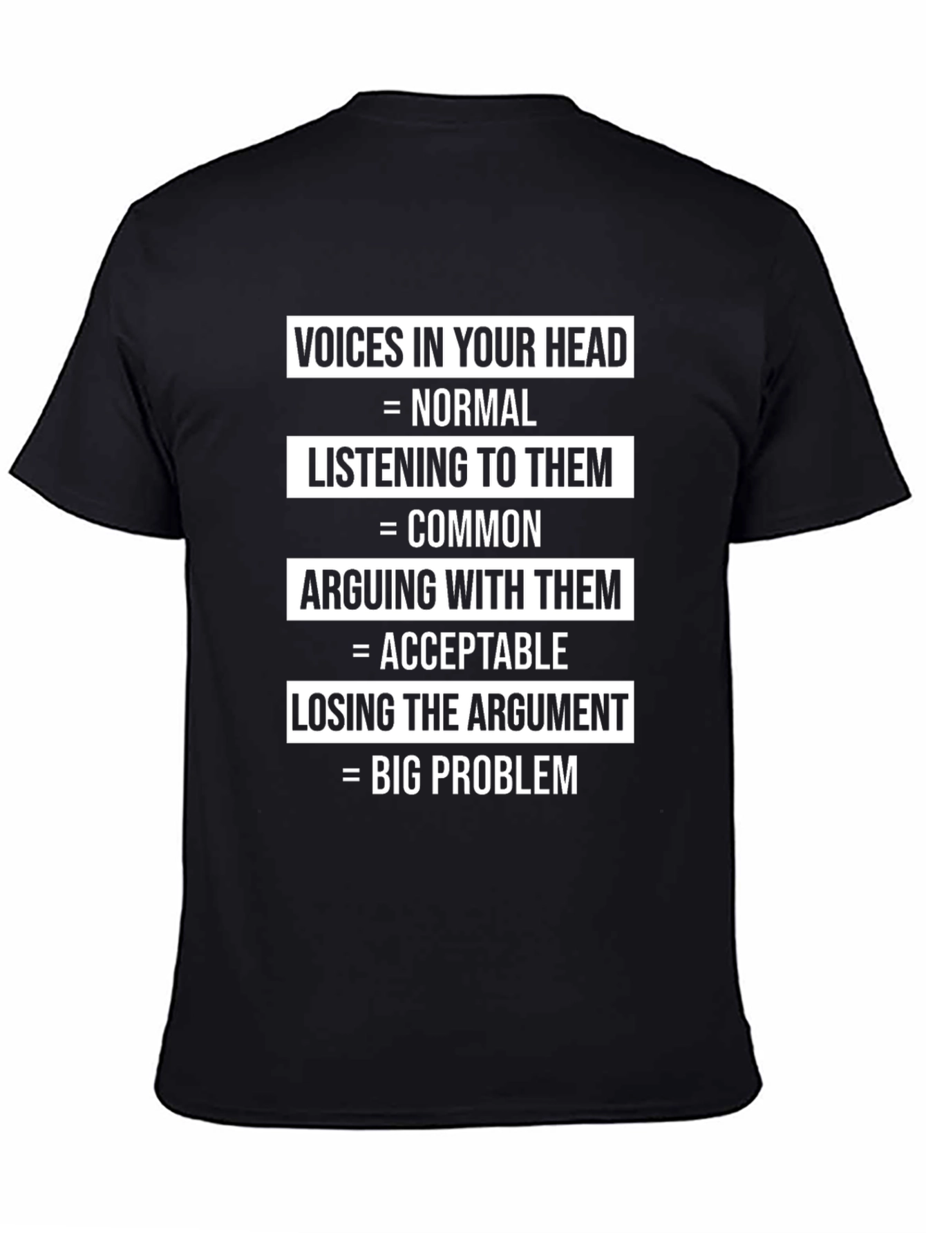 Black Voices In Your Head Funny Graphic T-Shirt view 4