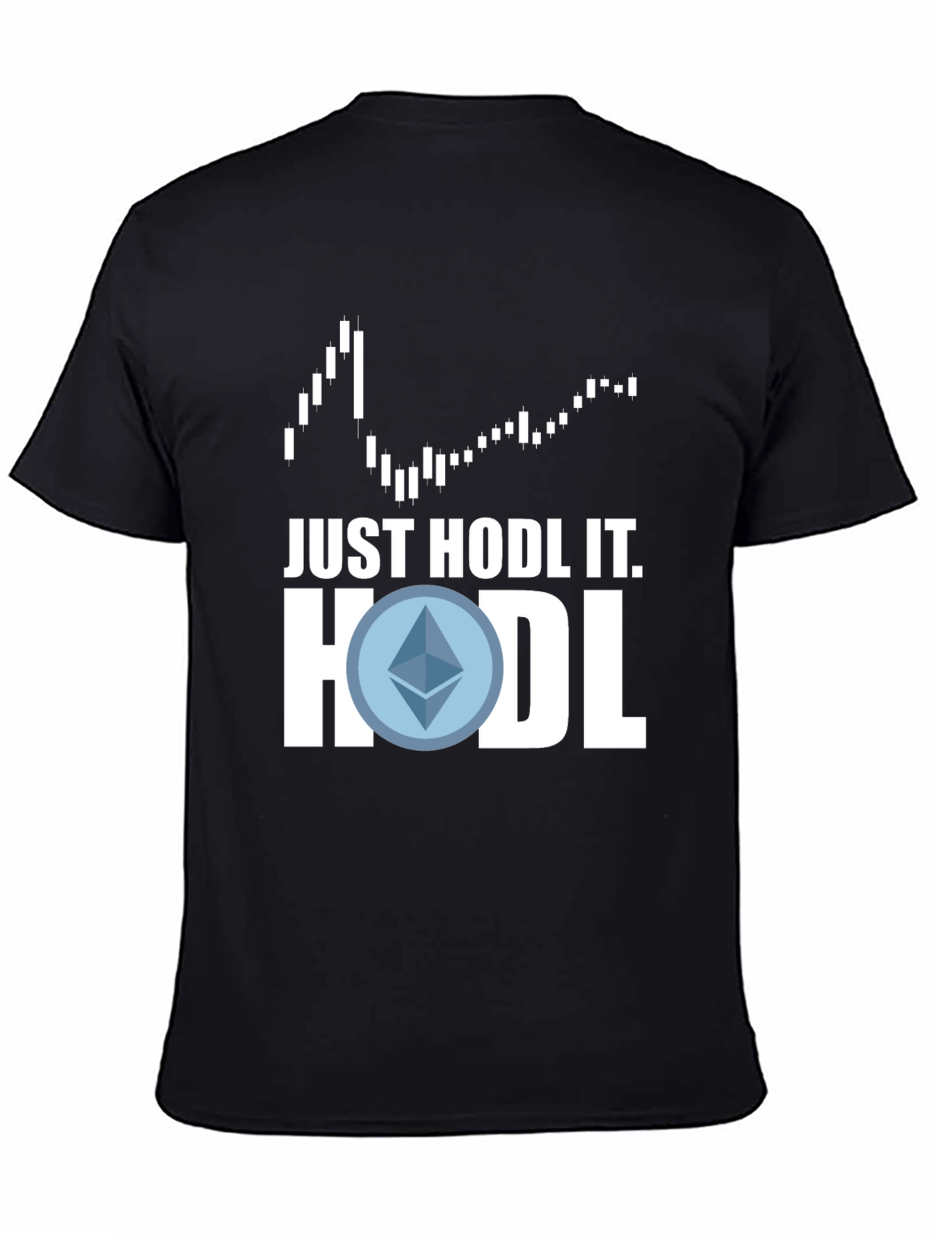 Black Just Hodl It! Crypto Tee view 4