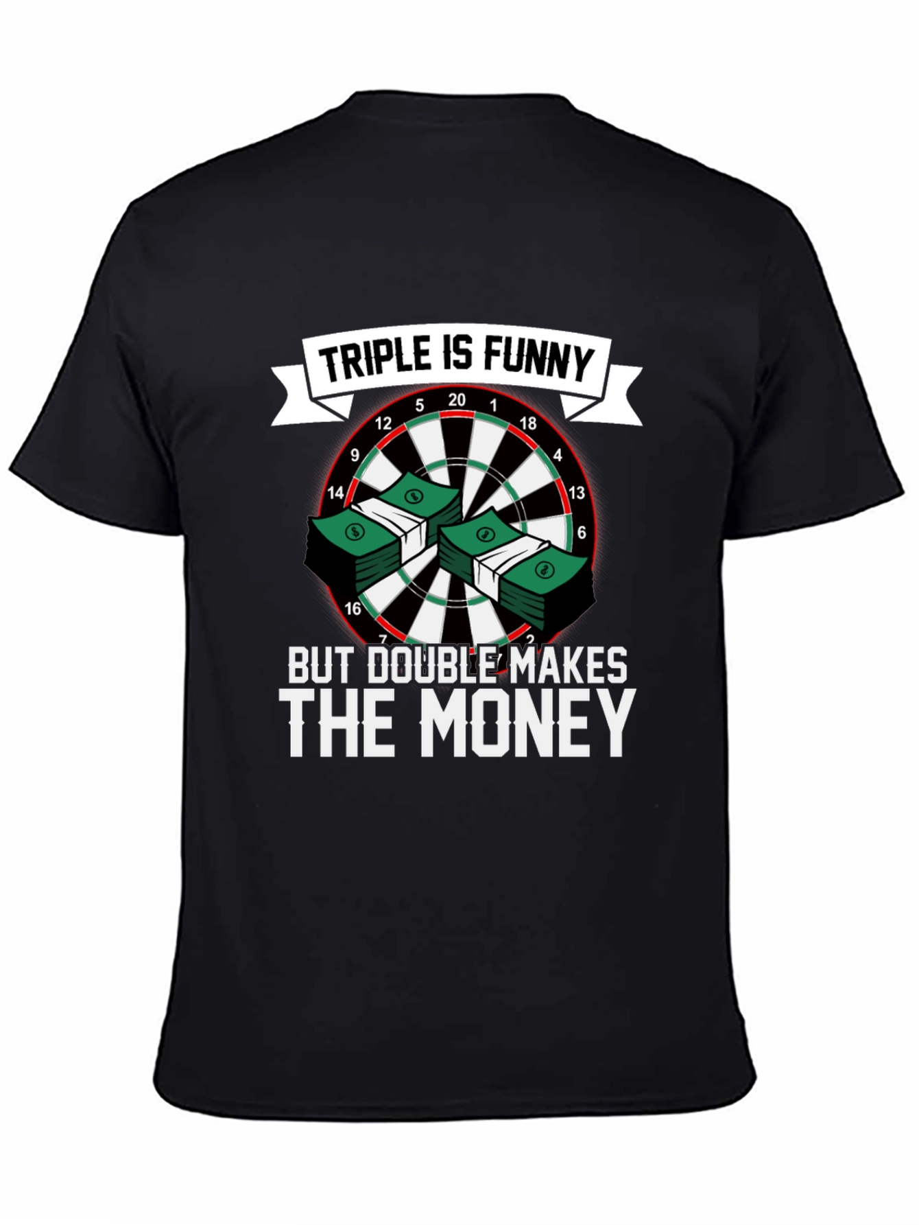 Black Triple is Funny T-Shirt view 4