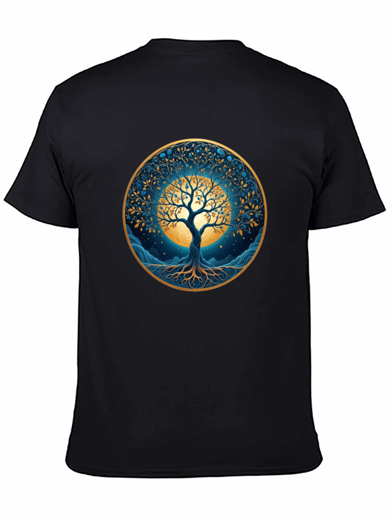 Black Tree of Life Black T-Shirt view 4