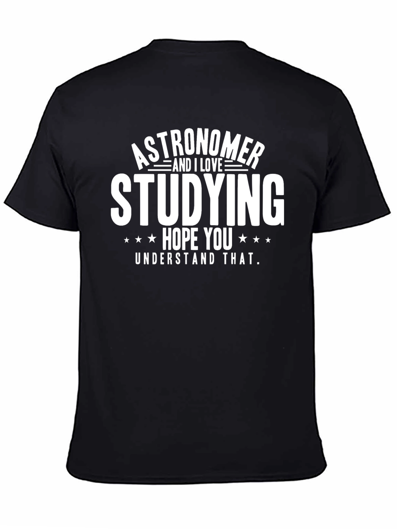 Black Astronomer Studying T-Shirt - I Love Science! view 4