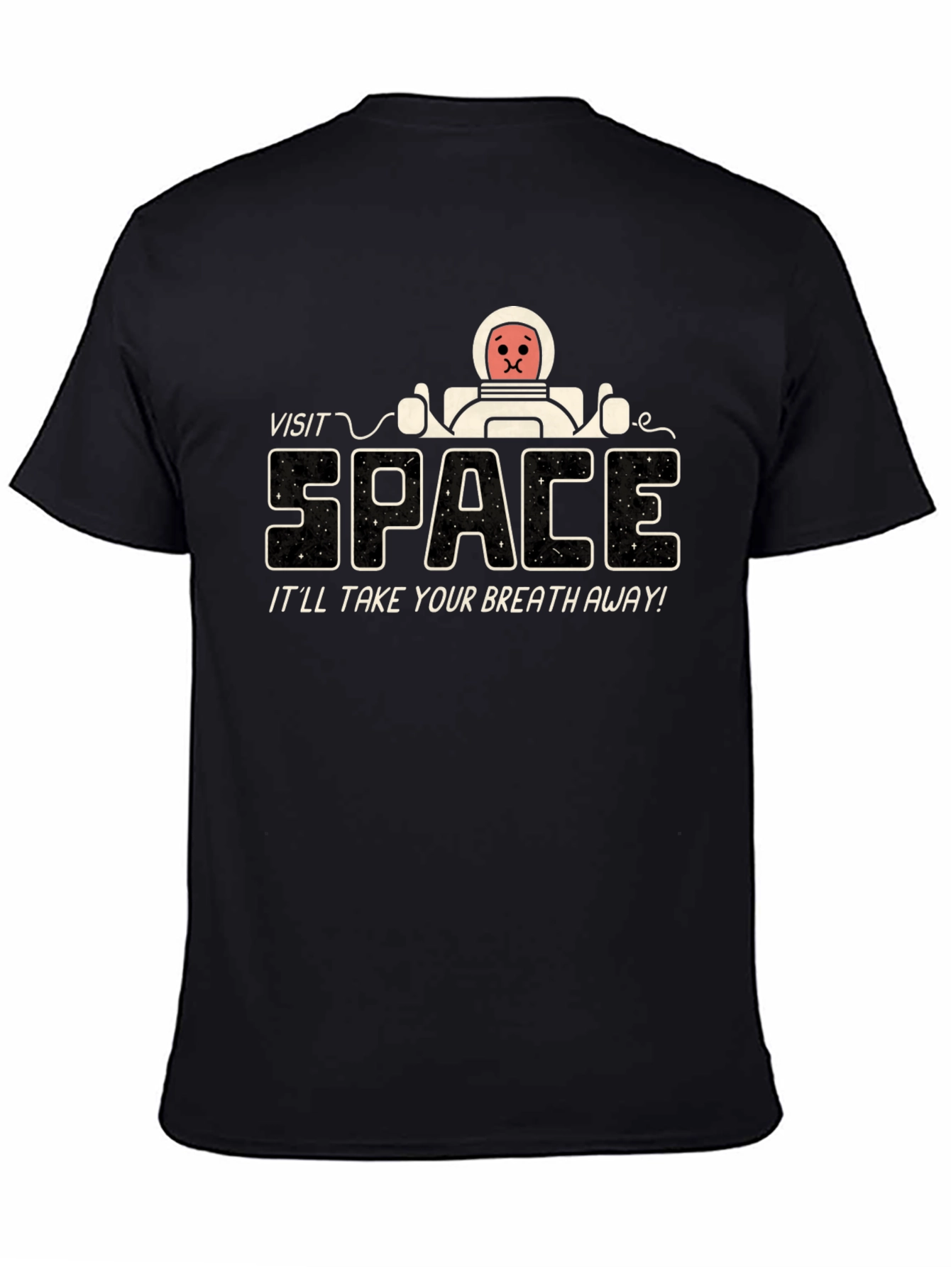 Black Visit Space T-Shirt - It'll Take Your Breath Away! view 4