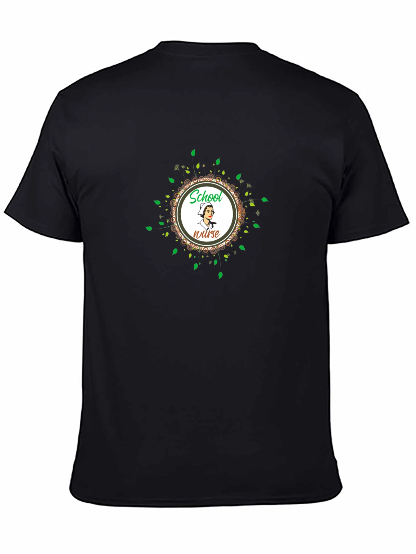 Black School Nurse T-Shirt - Fun & Stylish view 4