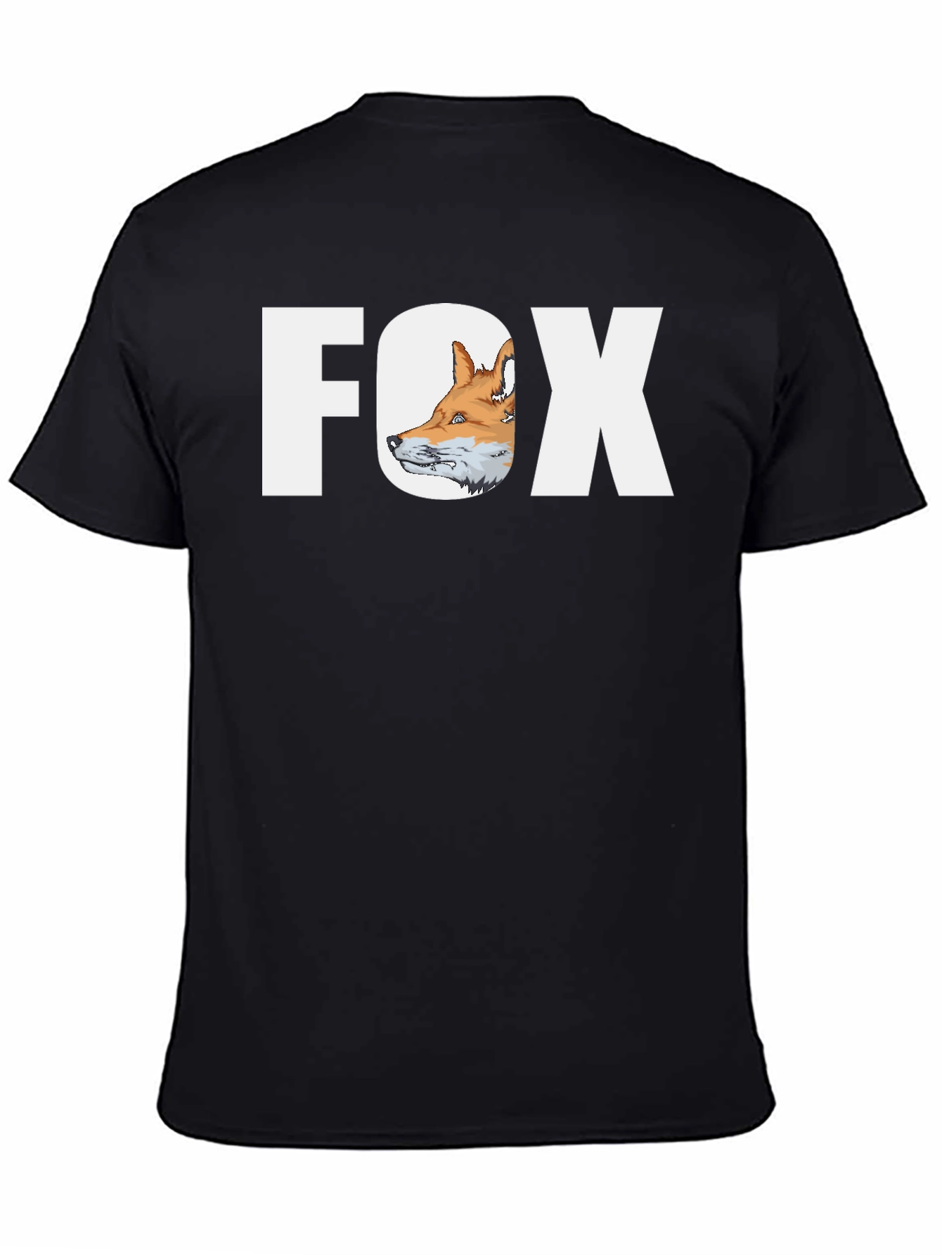 Cool Fox Graphic Black T-Shirt - 4