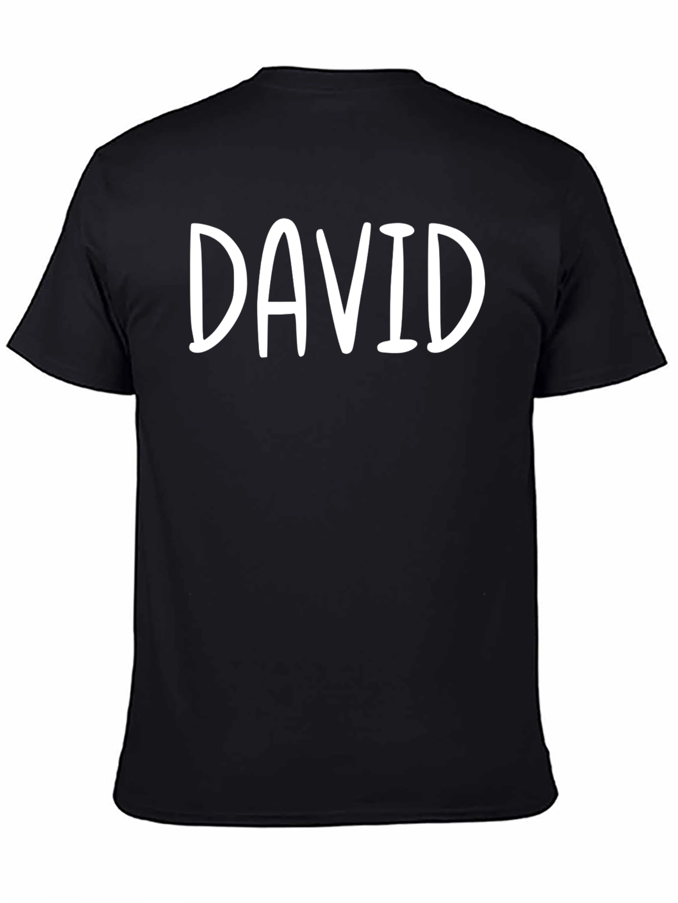 Black Personalized DAVID Black T-Shirt view 4