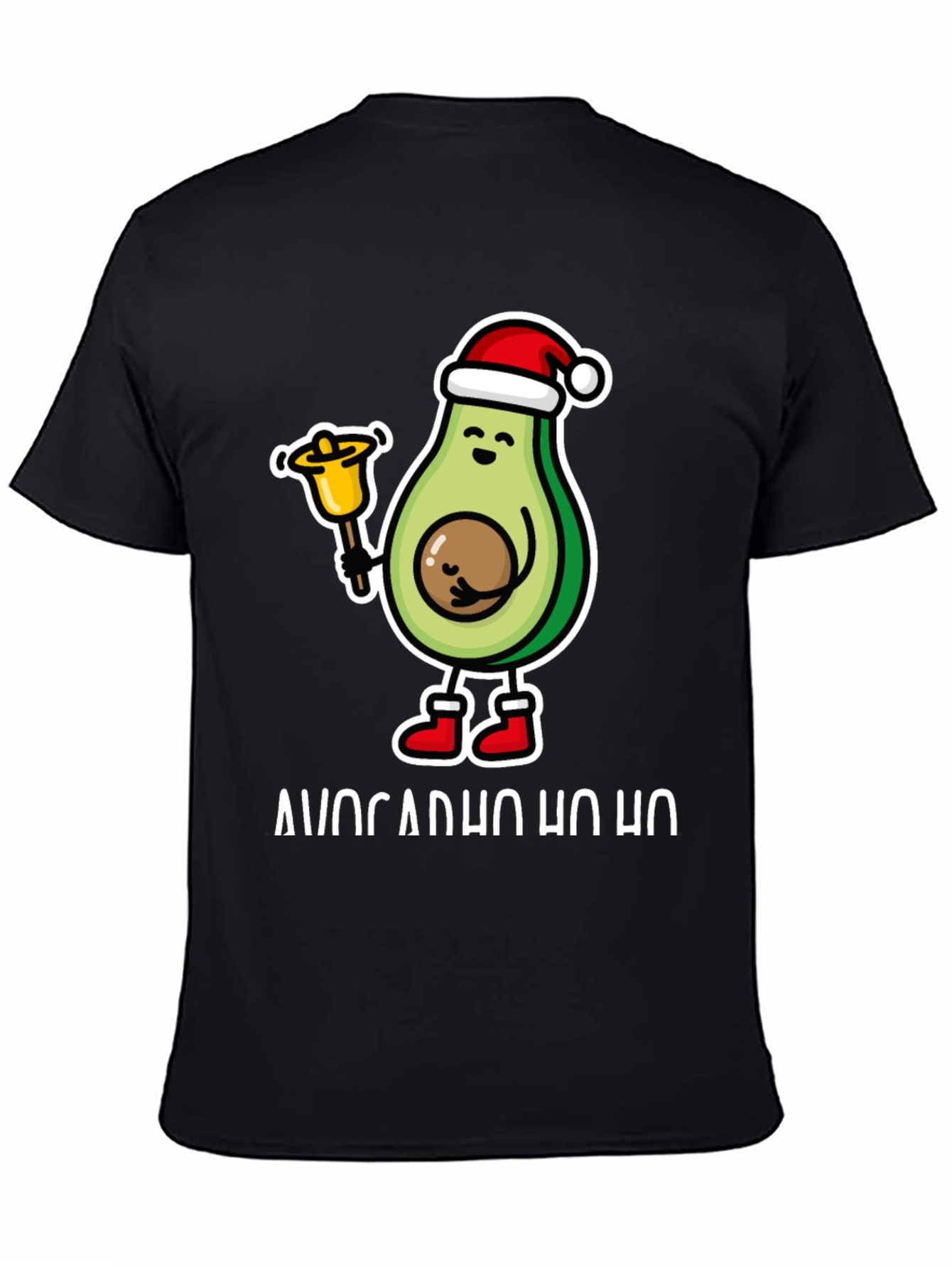 Black Avocado Ho Ho Christmas T-Shirt view 4