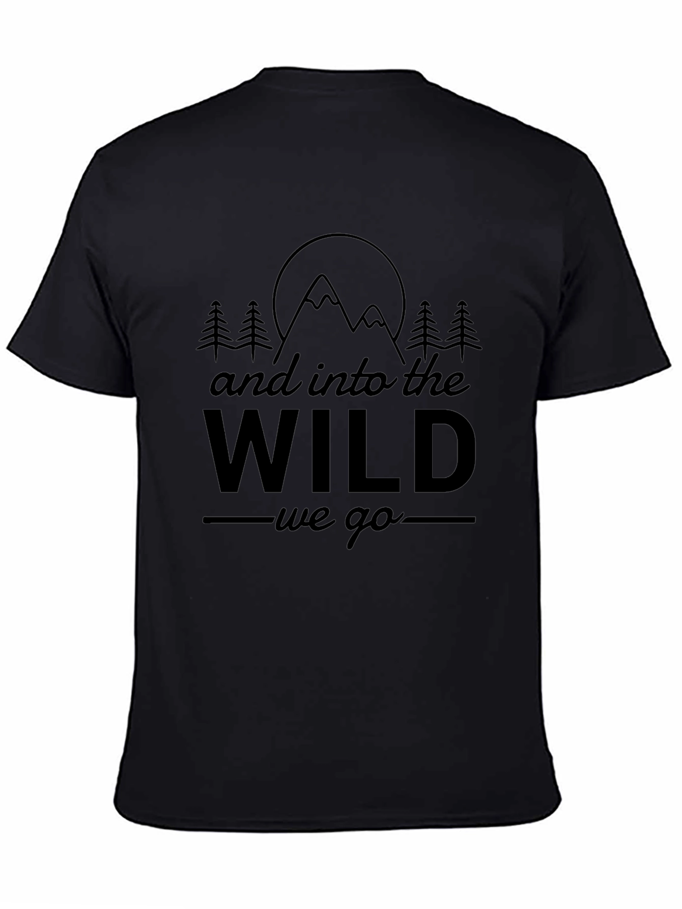 Black Into the Wild Graphic Tee view 4