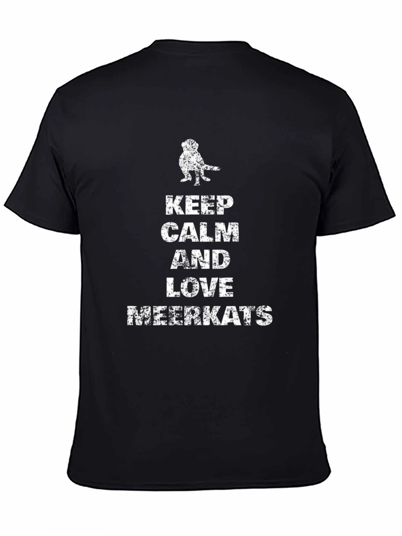 Black Keep Calm Love Meerkats Black Graphic Tee view 4