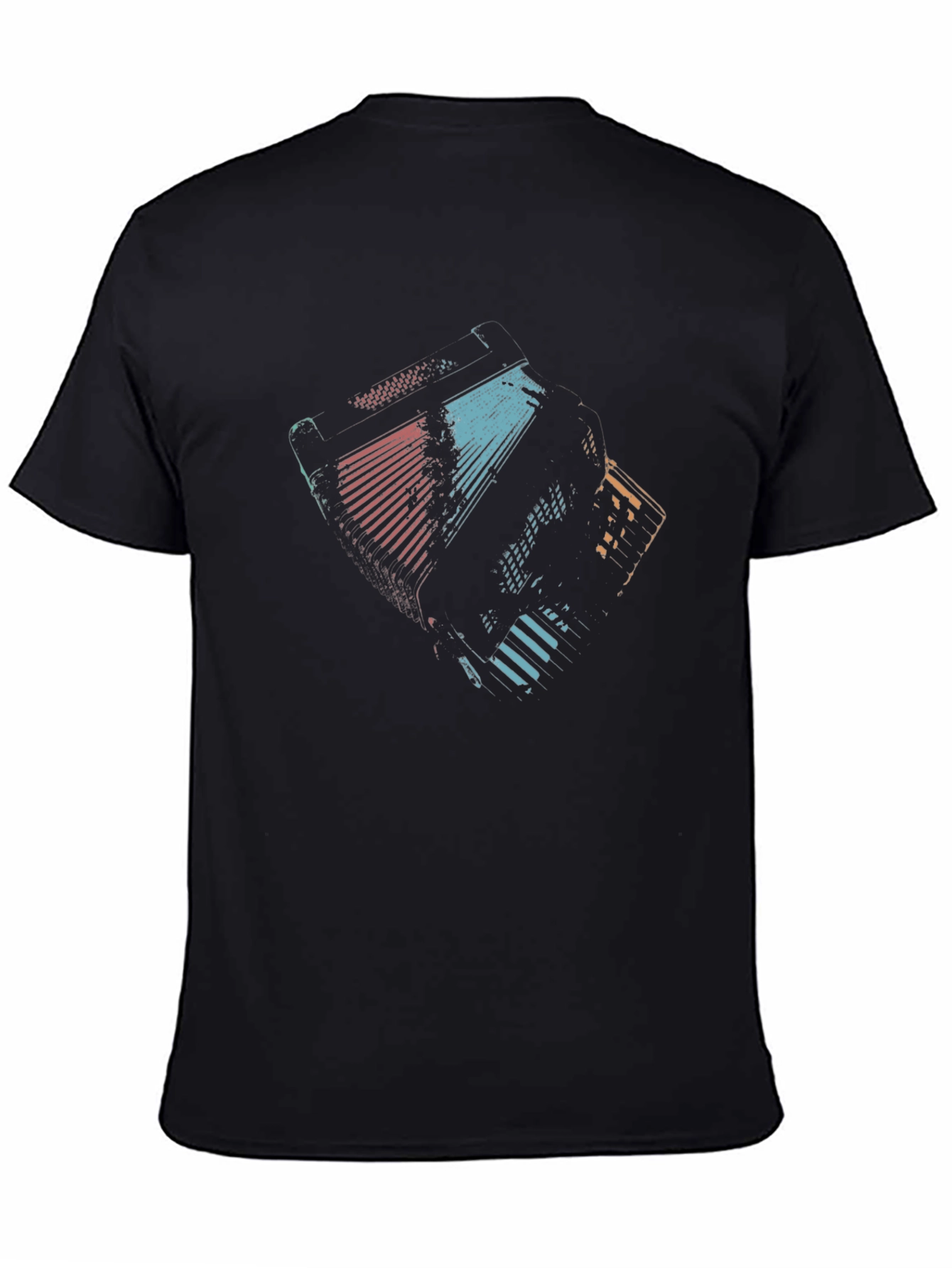 Black Accordion Graphic Tee - Musician Gift view 4