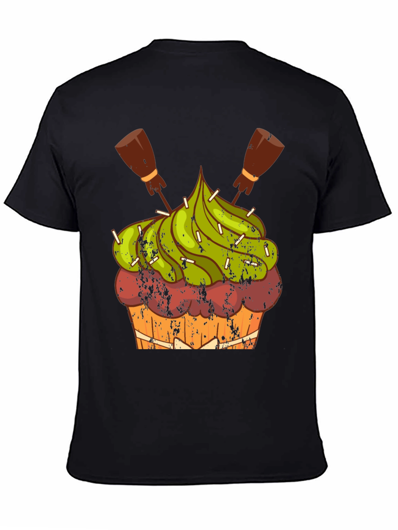 Black Cupcake Graphic Tee - Black view 4