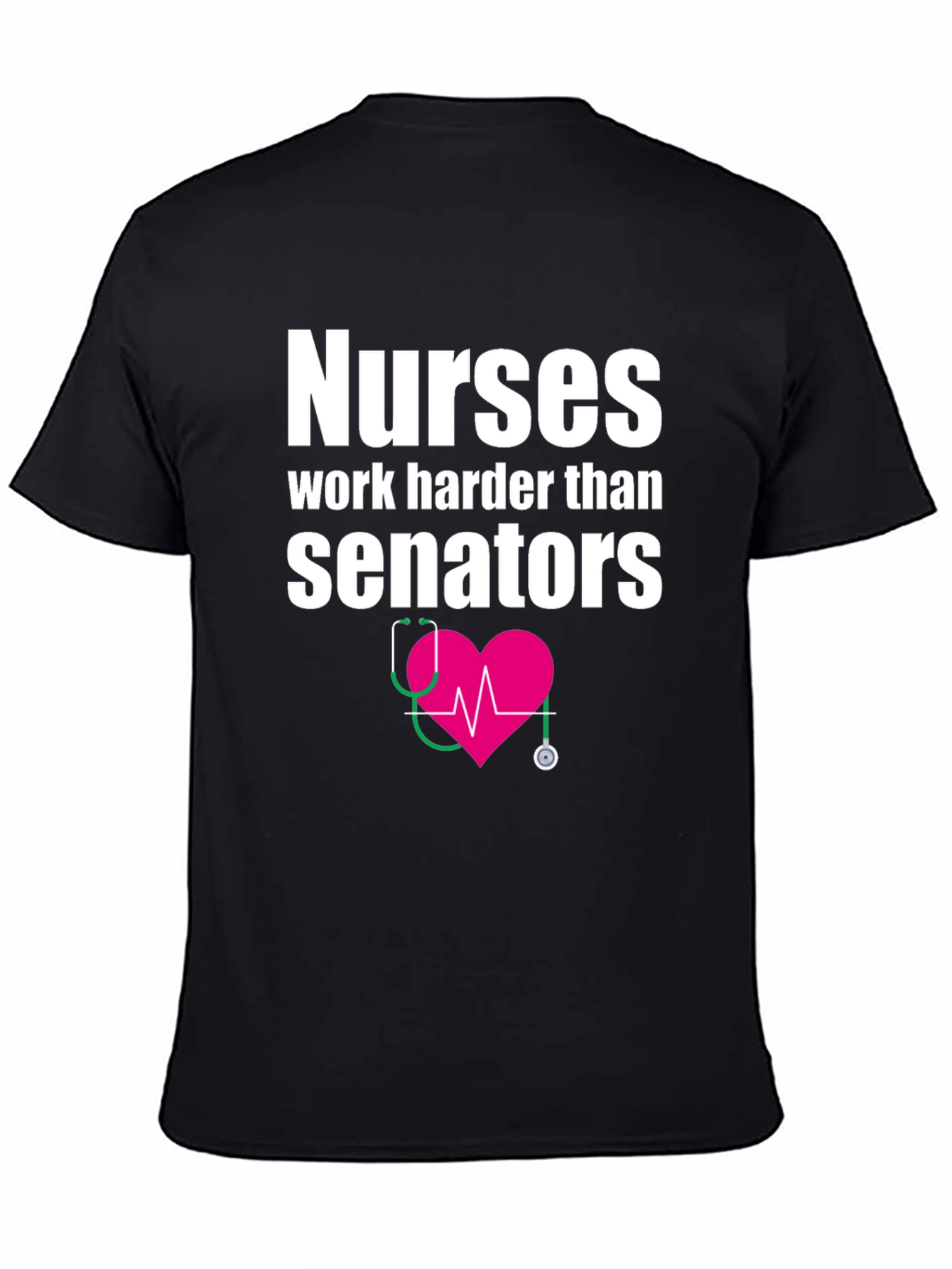 Black Nurses Work Harder Tee - Medical Hero T-Shirt view 4