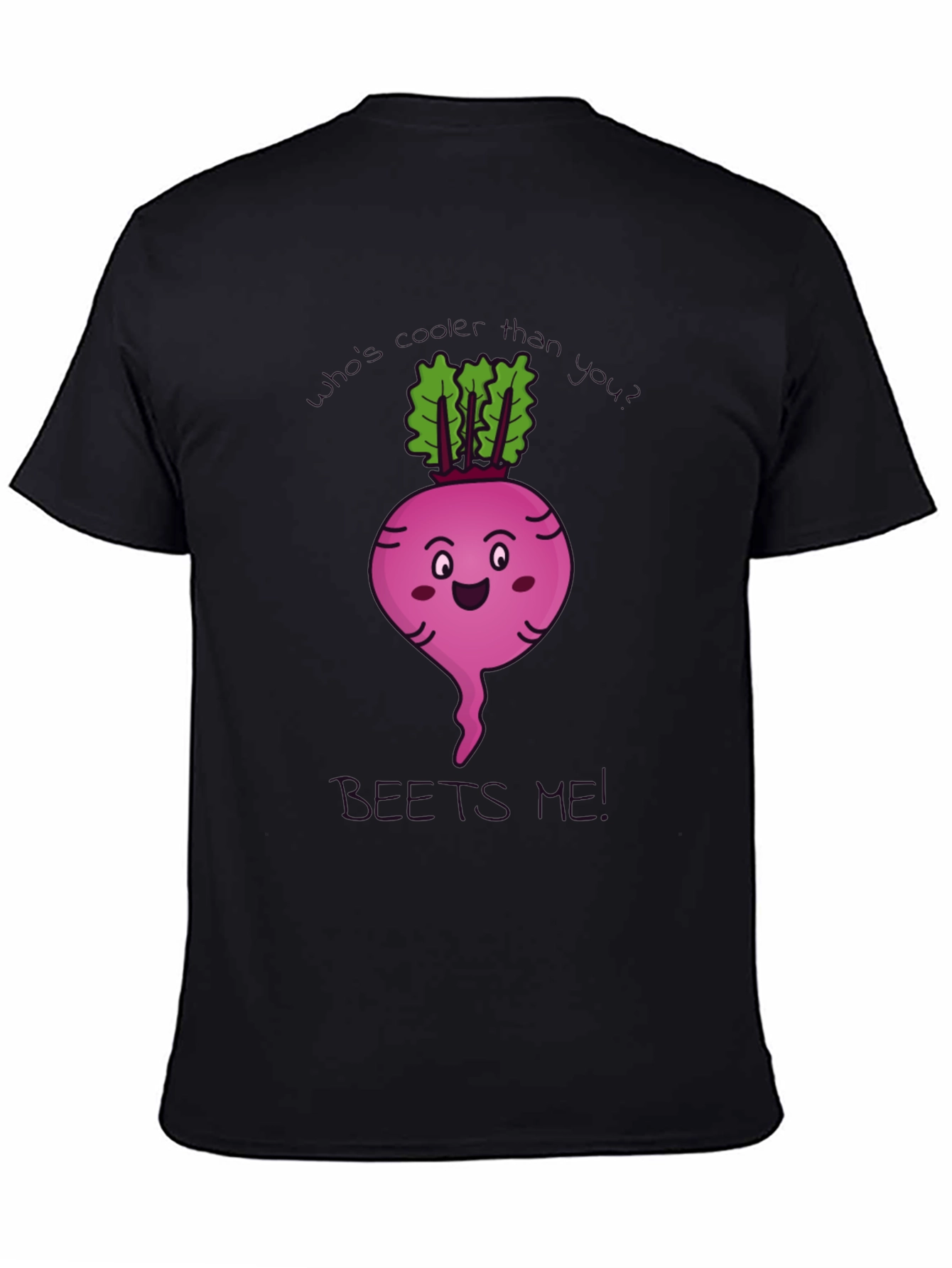 Funny Beetroot Cartoon T-Shirt - What's Cooler Than Beets Me - 4