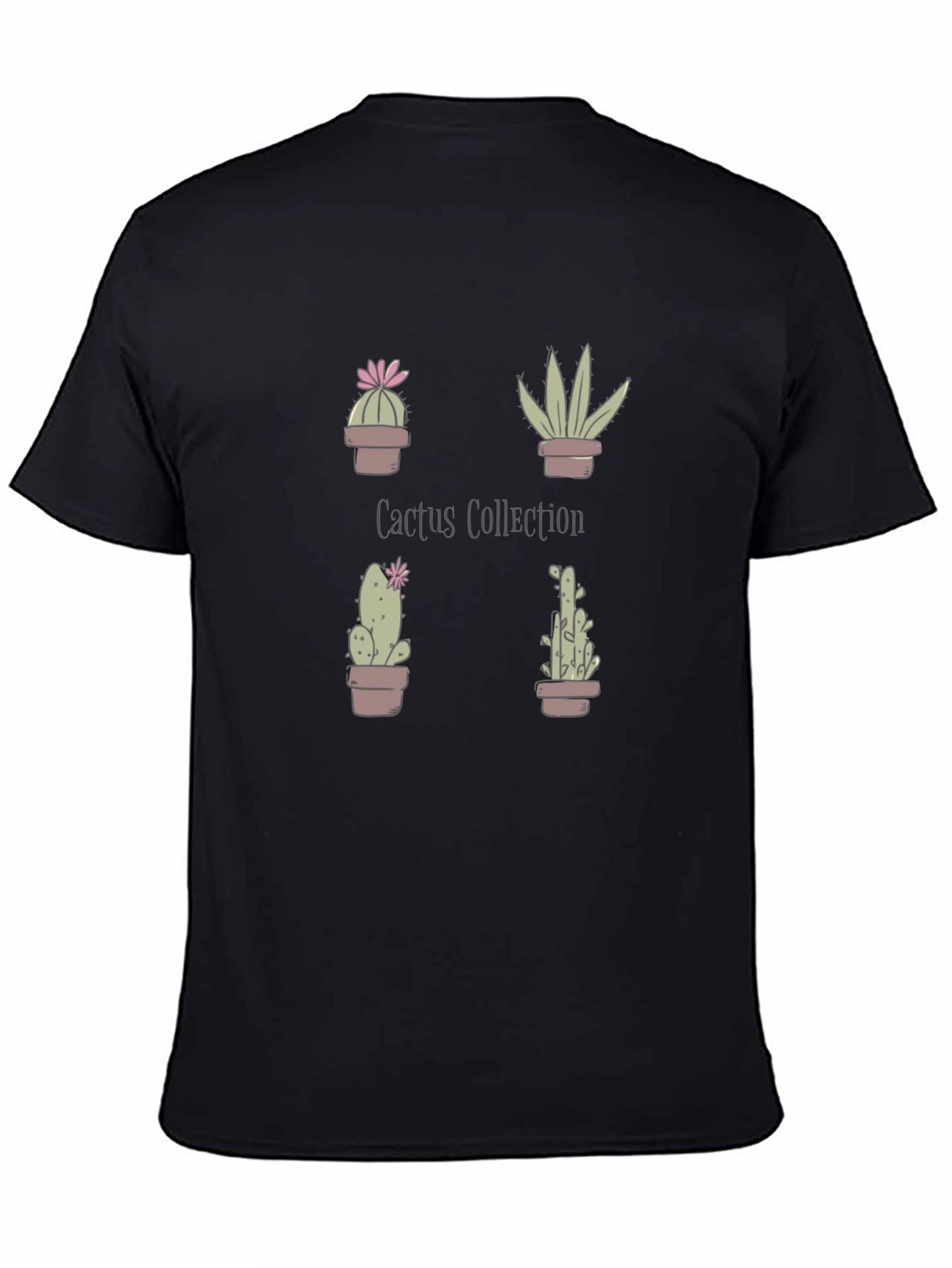 Black Cactus Collection Graphic Tee - Black view 4