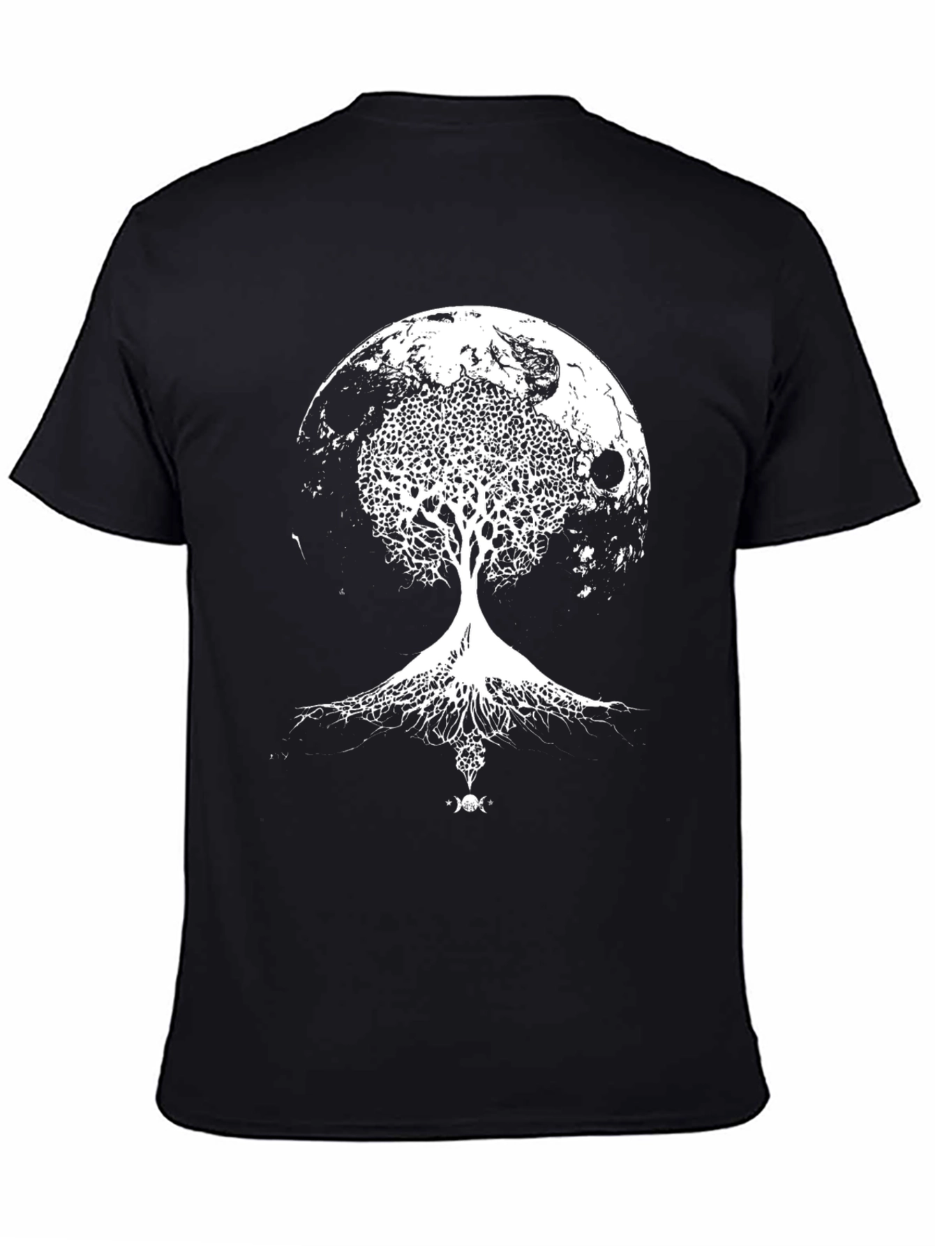 Black Tree of Life Moon Graphic Tee view 4