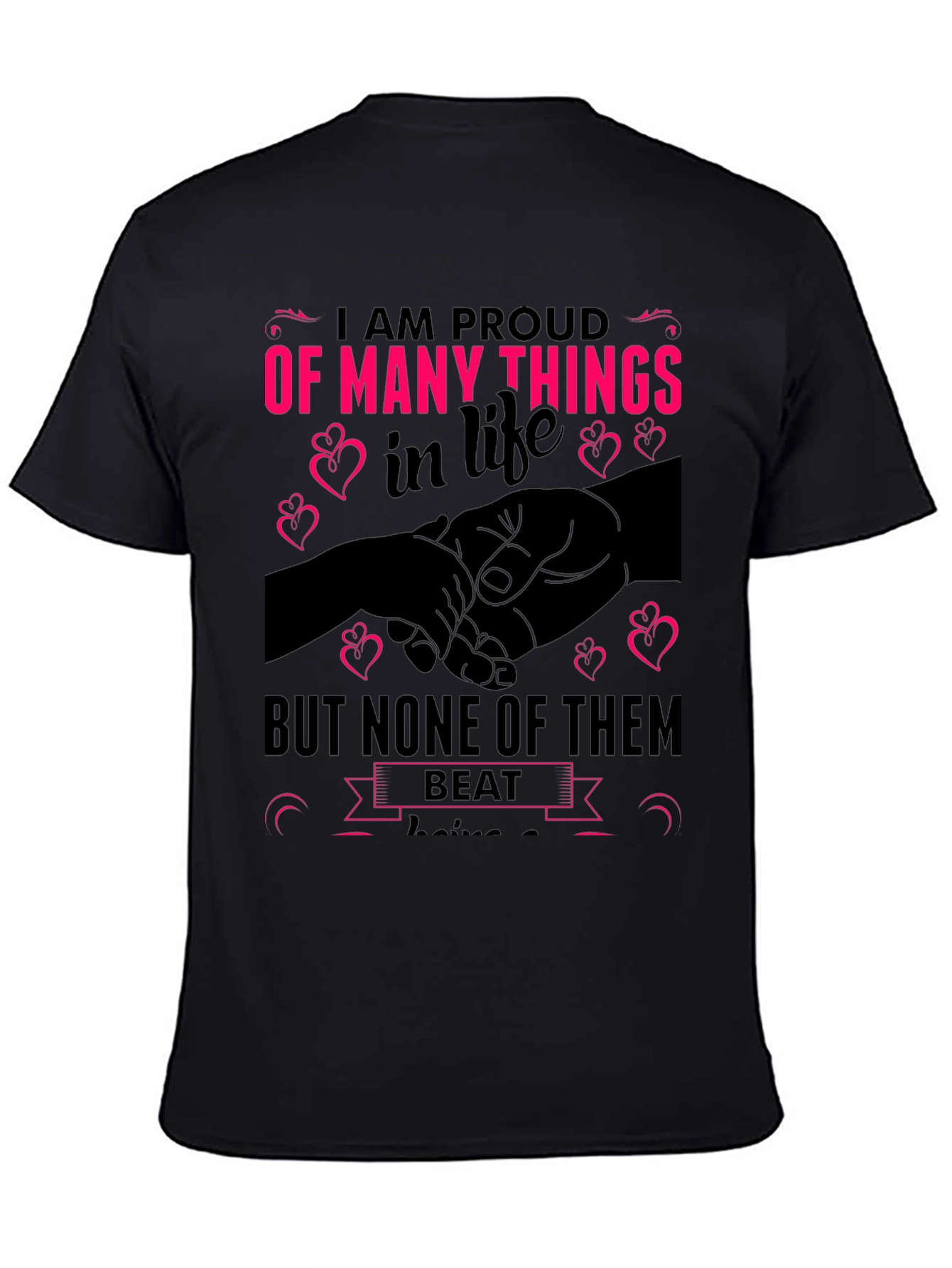 Black Proud of Many Things T-Shirt view 4