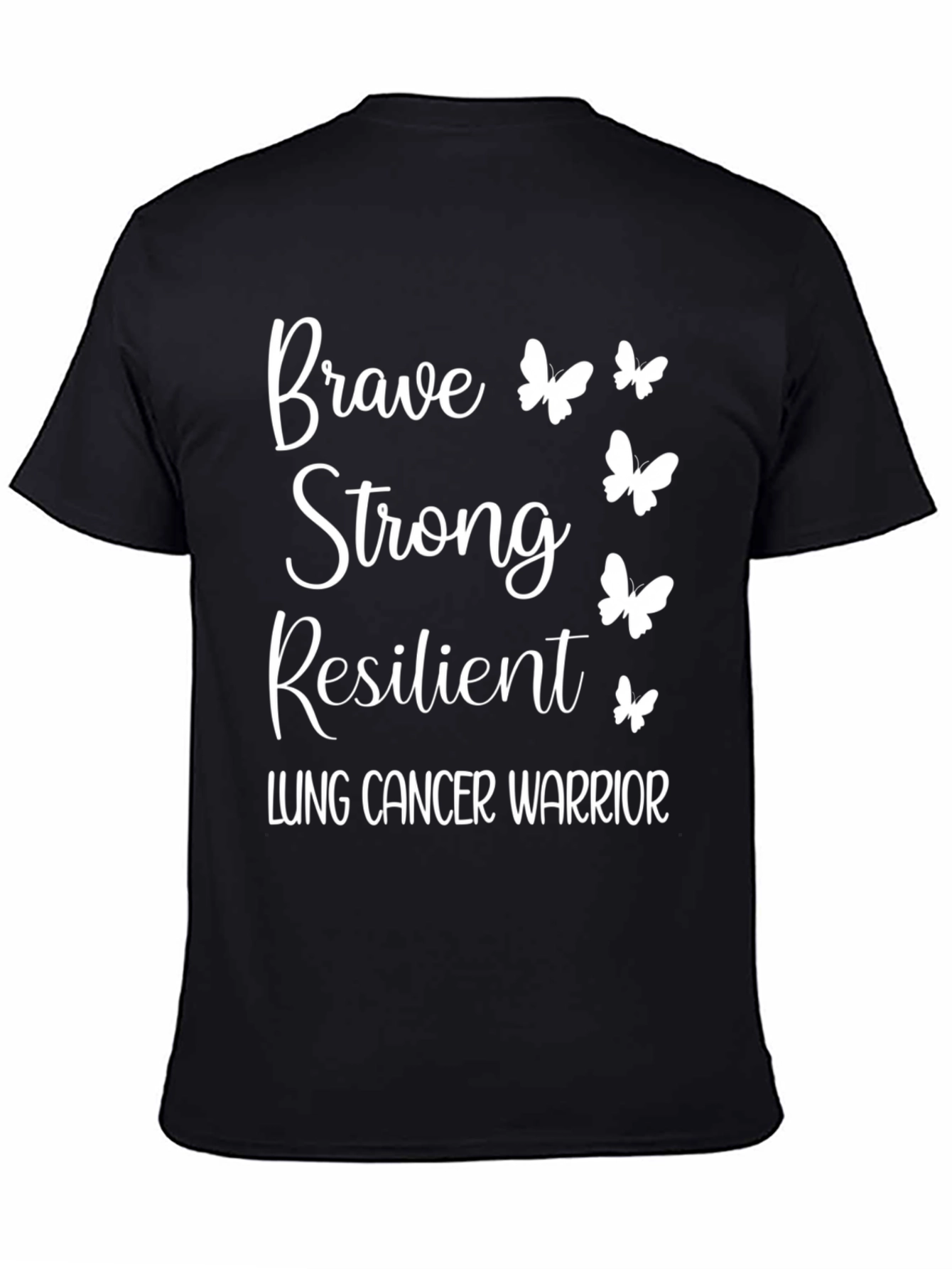 Brave Strong Resilient Lung Cancer Warrior T-Shirt - 4