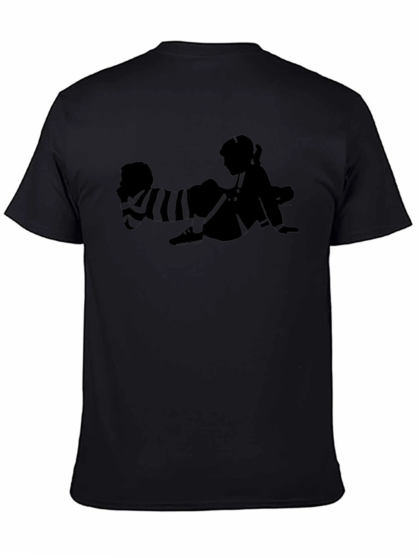 Black Retro Kids Graphic T-Shirt - Black Cotton Tee view 4
