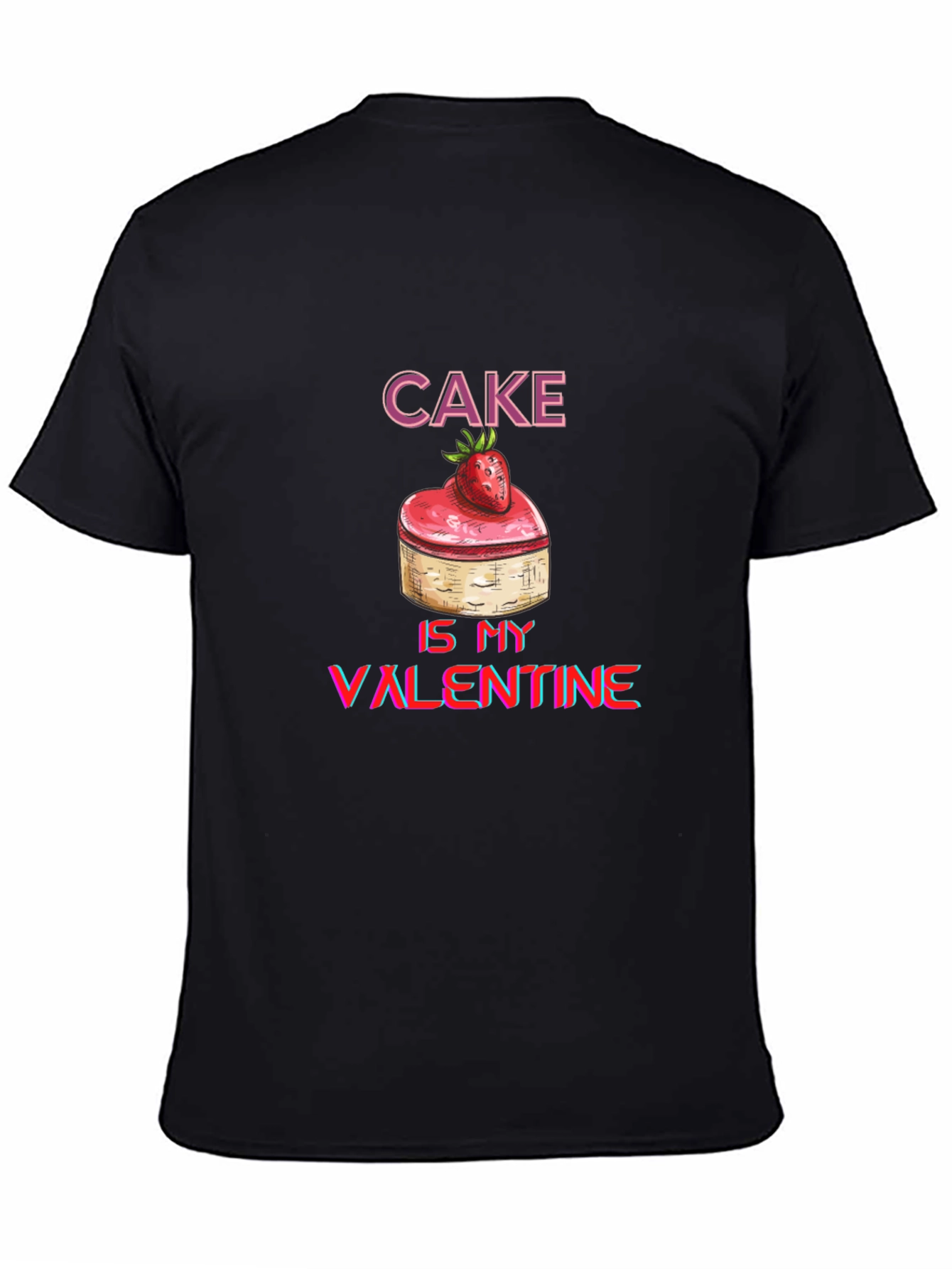 Black Cake Is My Valentine Graphic Tee view 4