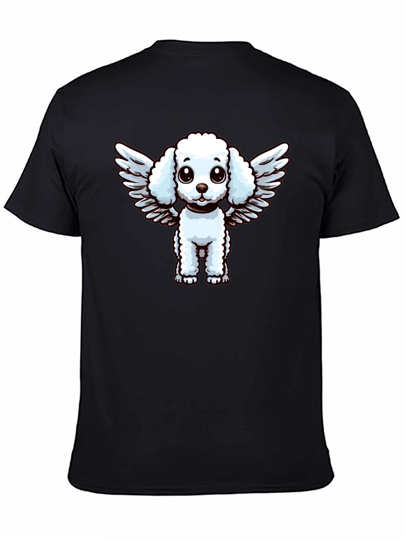 Black Angel Poodle Graphic Tee - Unique Dog Lover Gift view 4