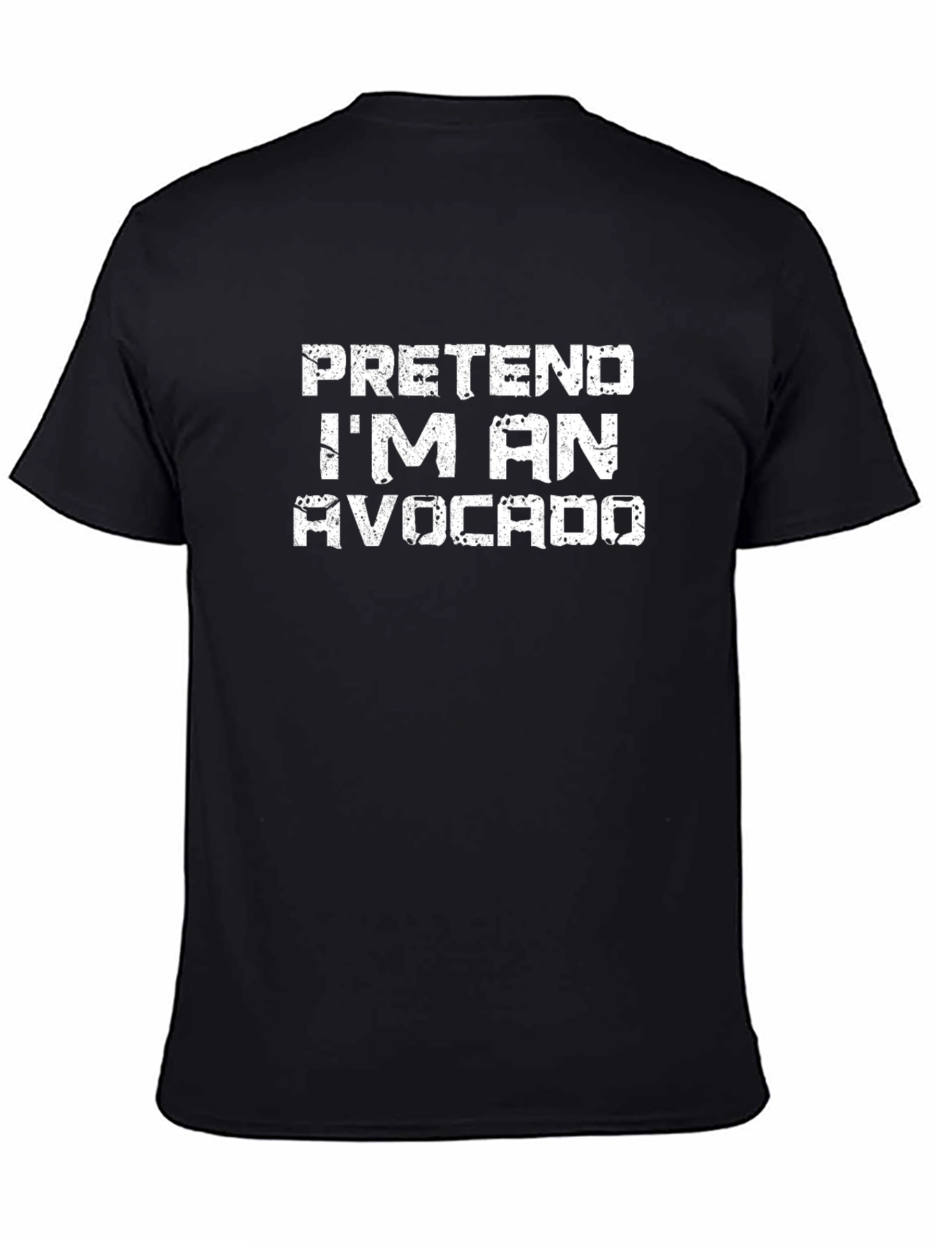 Black Pretend I'm An Avocado Funny Graphic T-Shirt view 4