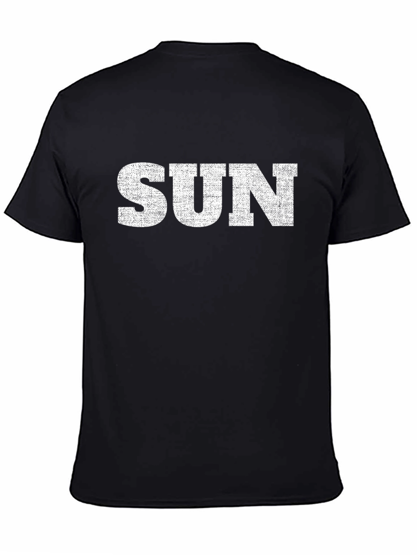 Black SUN Graphic Print Black T-Shirt view 4