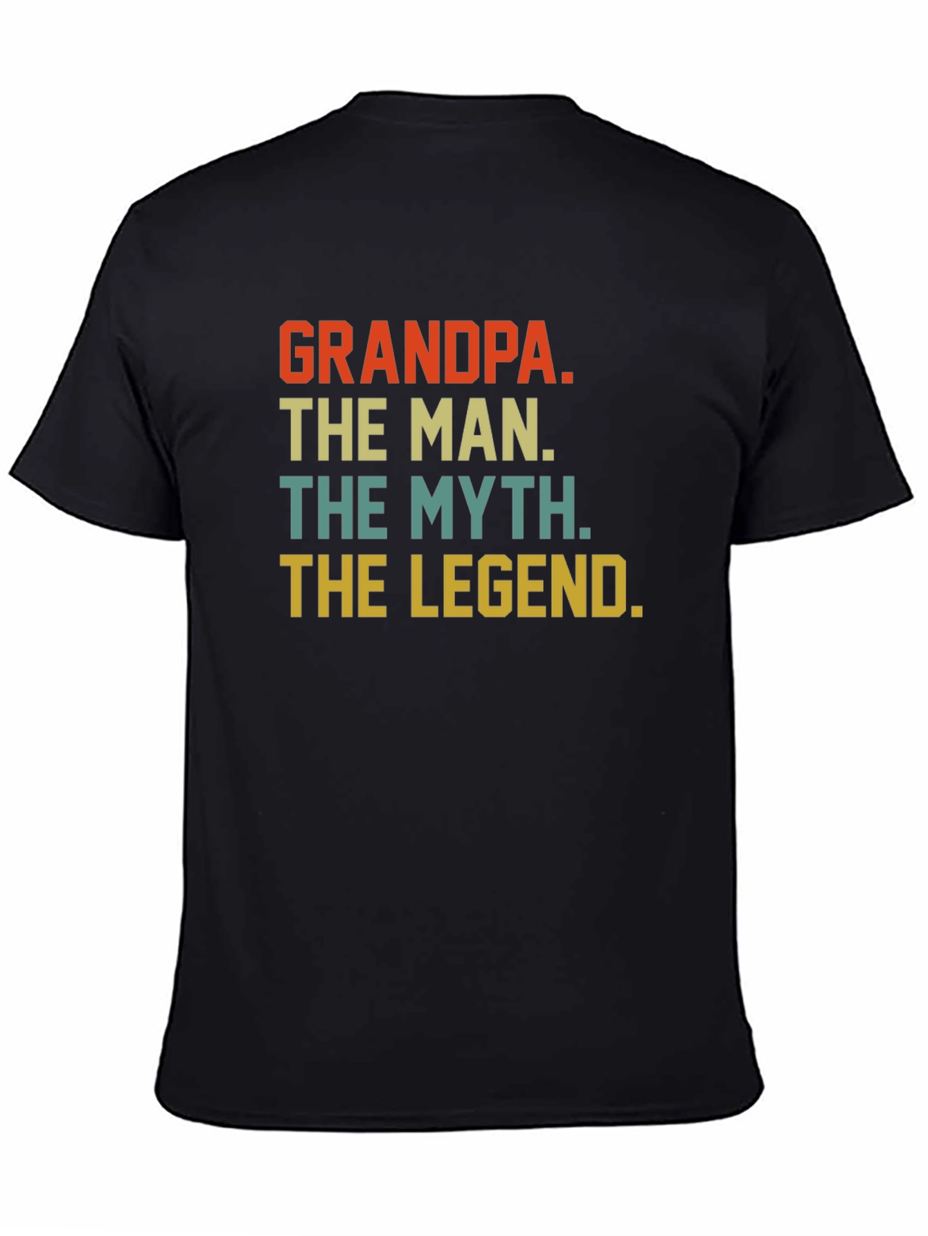 Black Grandpa The Man, The Myth, The Legend T-Shirt view 4