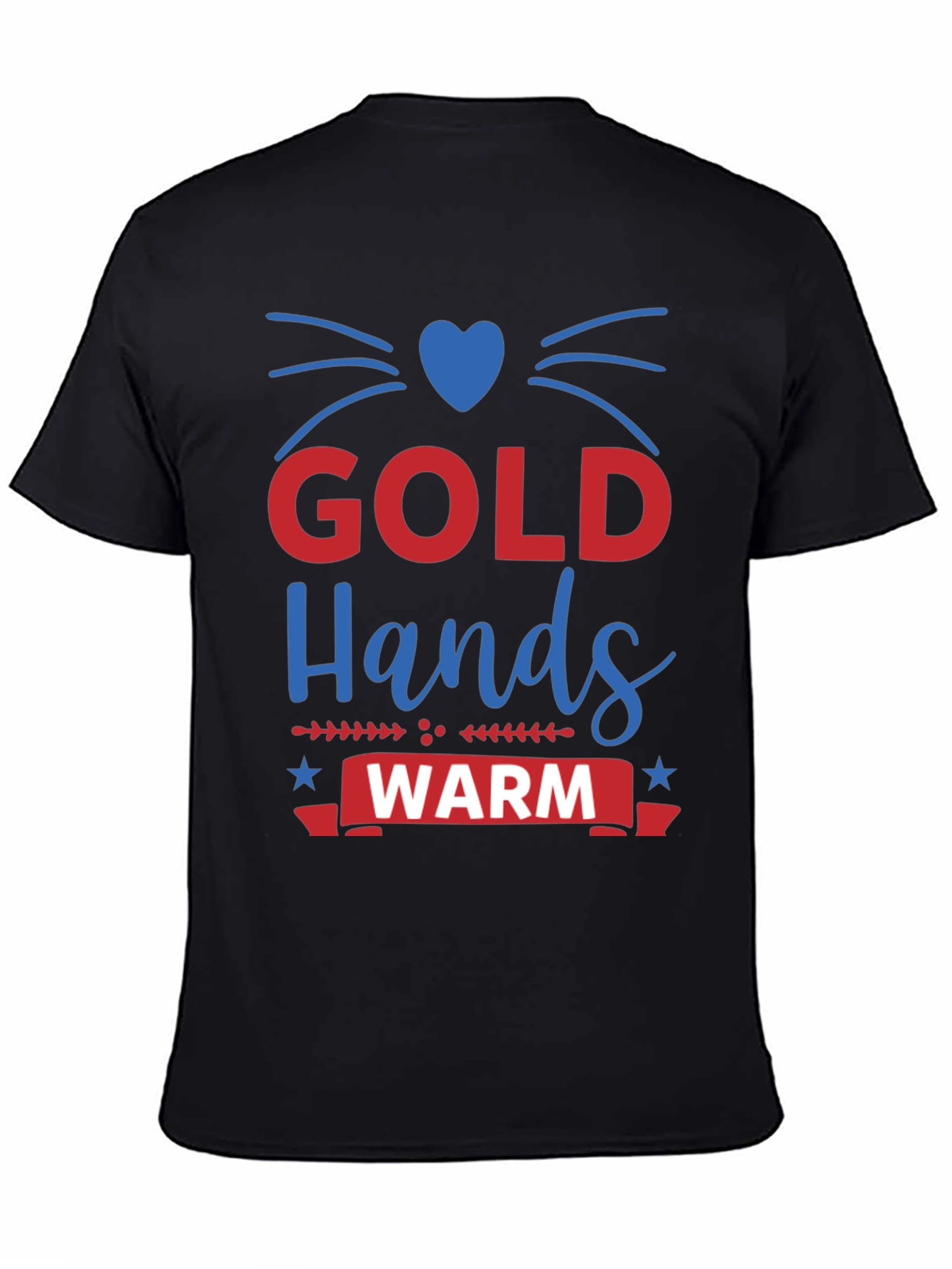 Black Gold Hands Warm Heart Tee view 4