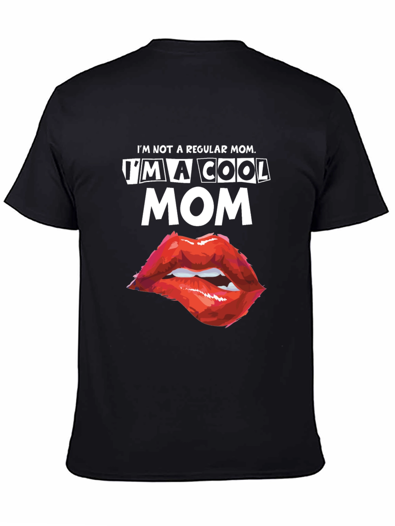 Black Cool Mom Graphic Tee - Trendy Women's T-Shirt view 4