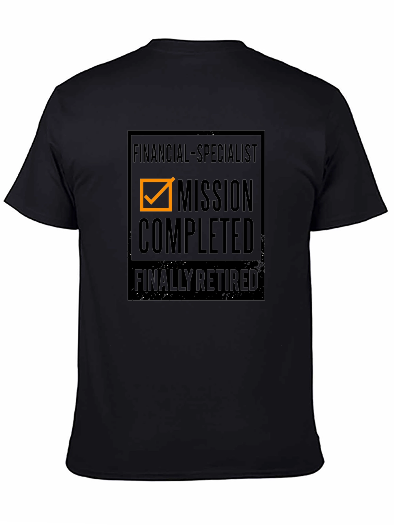 Black Financial Specialist Mission Completed Retired T-Shirt view 4