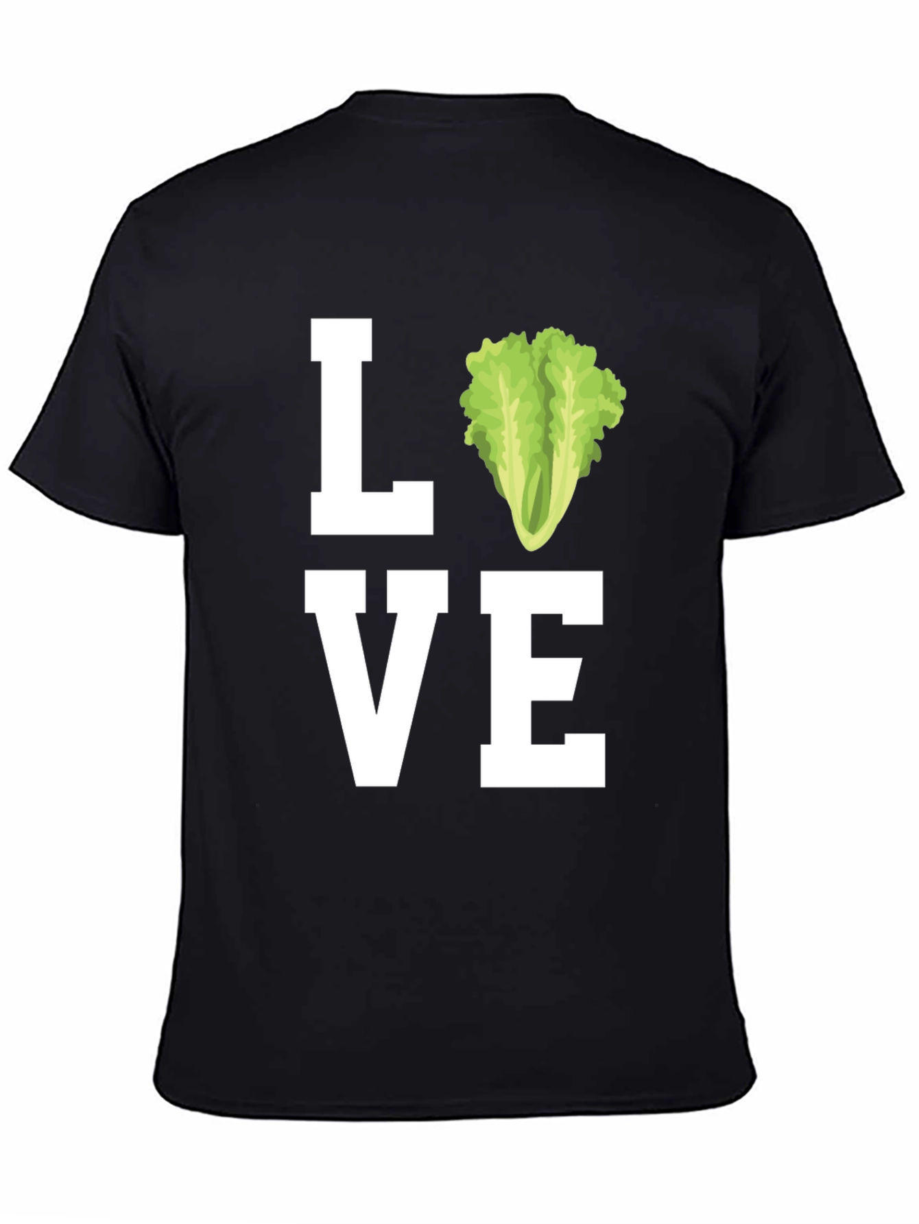 Black Love Lettuce T-Shirt - Funny Vegetarian Tee view 4