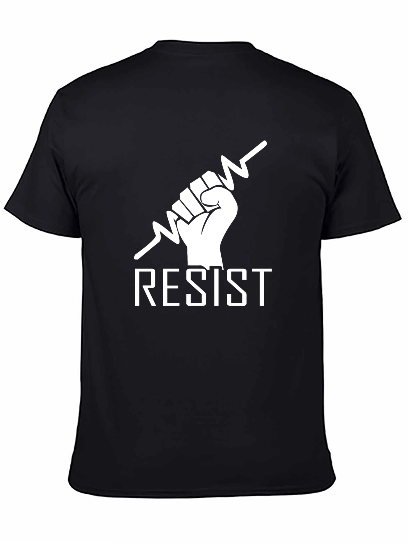 Black Resist Graphic Tee - Bold Statement Shirt view 4