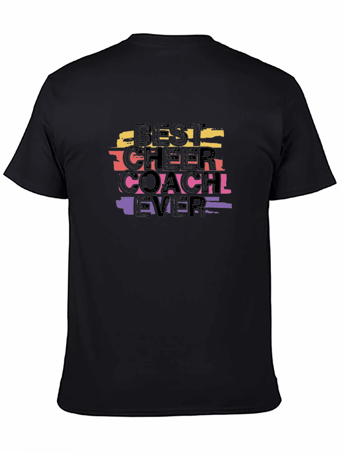 Black Best Cheer Coach Ever Graphic Tee view 4