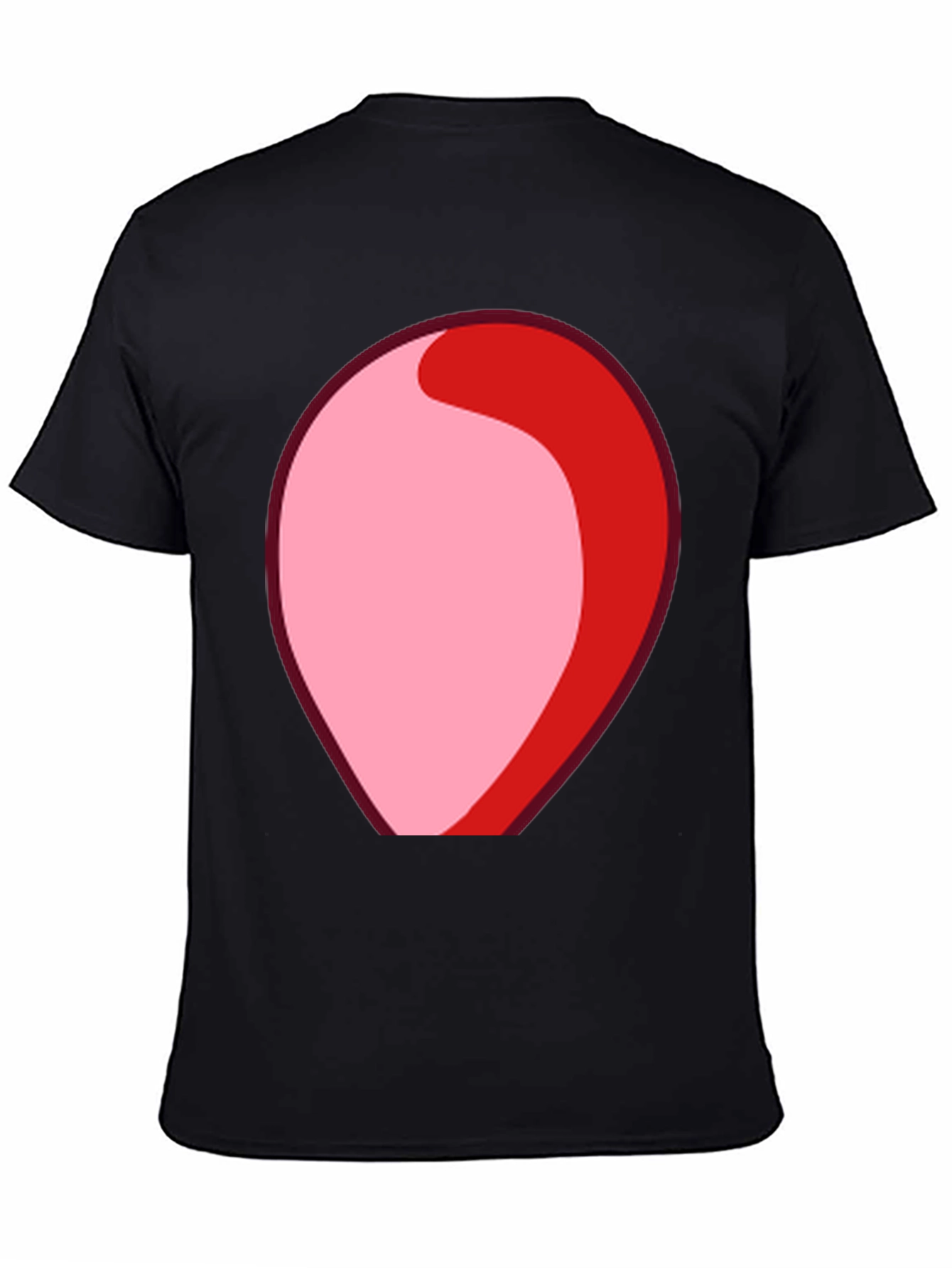 Black Red & Pink Abstract Graphic T-Shirt view 4