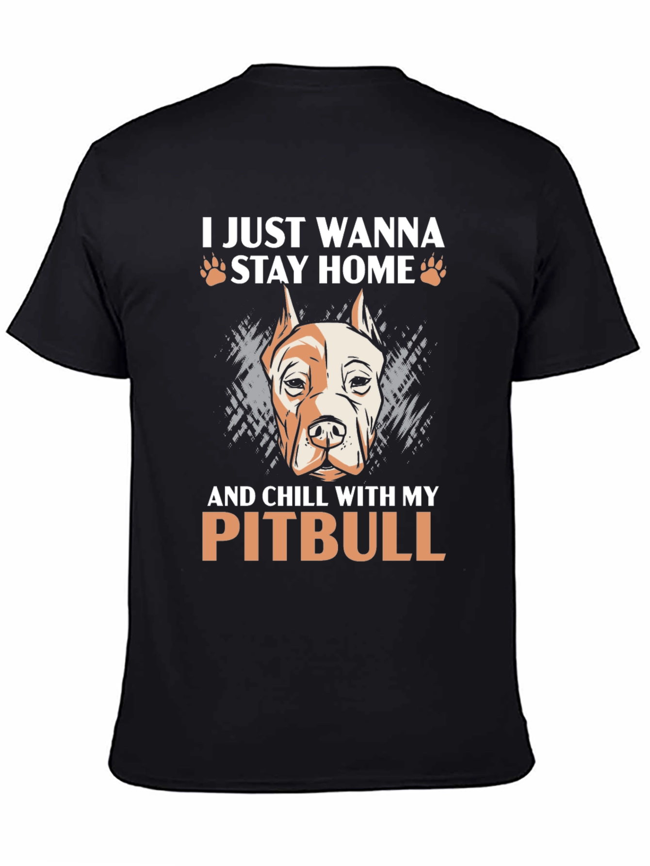 Black Chill With My Pitbull Graphic Tee view 4