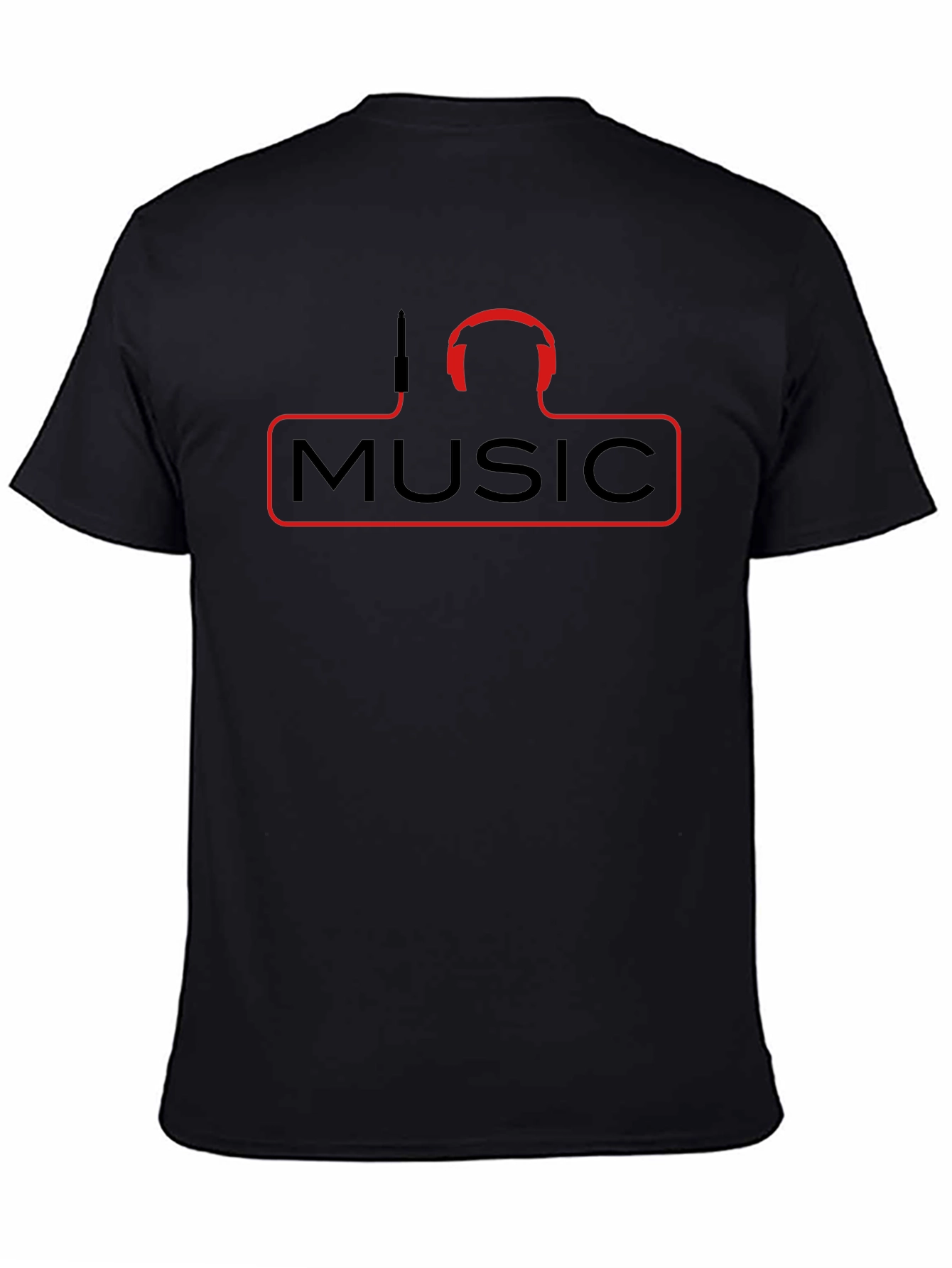 Black Music Graphic T-Shirt - Black view 4