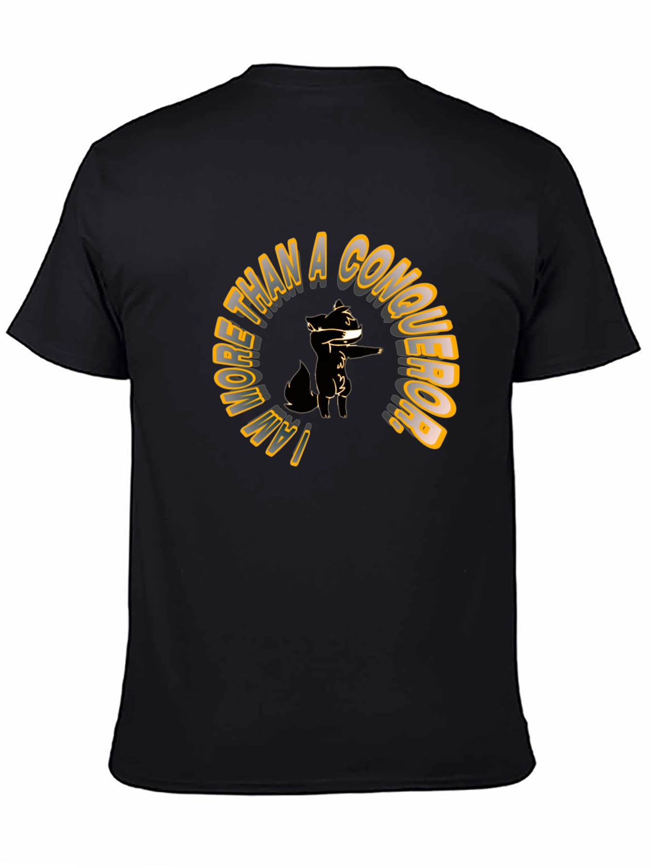 Black I AM MORE THAN A CONQUEROR T-Shirt view 4